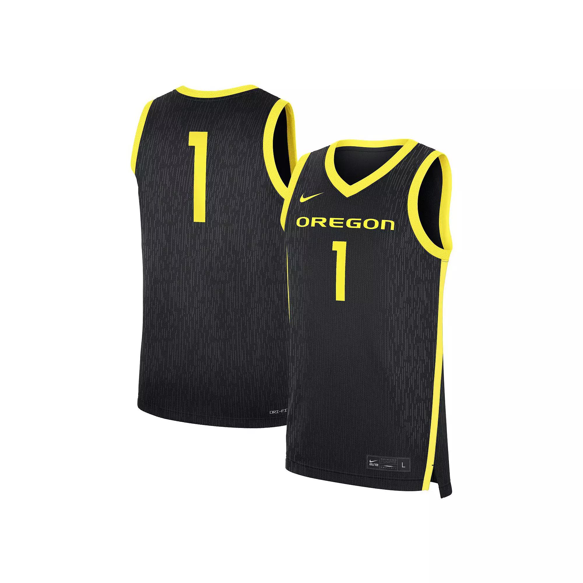 Men's Nike #1 Black Oregon Ducks Alternate Replica Jersey,  Product Image