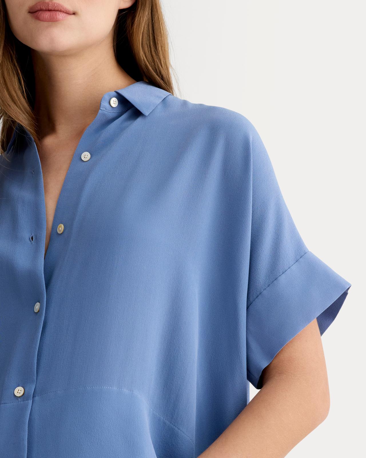 Womens Boxy Shirt in Washable Silk by Everlane Size 0 Product Image