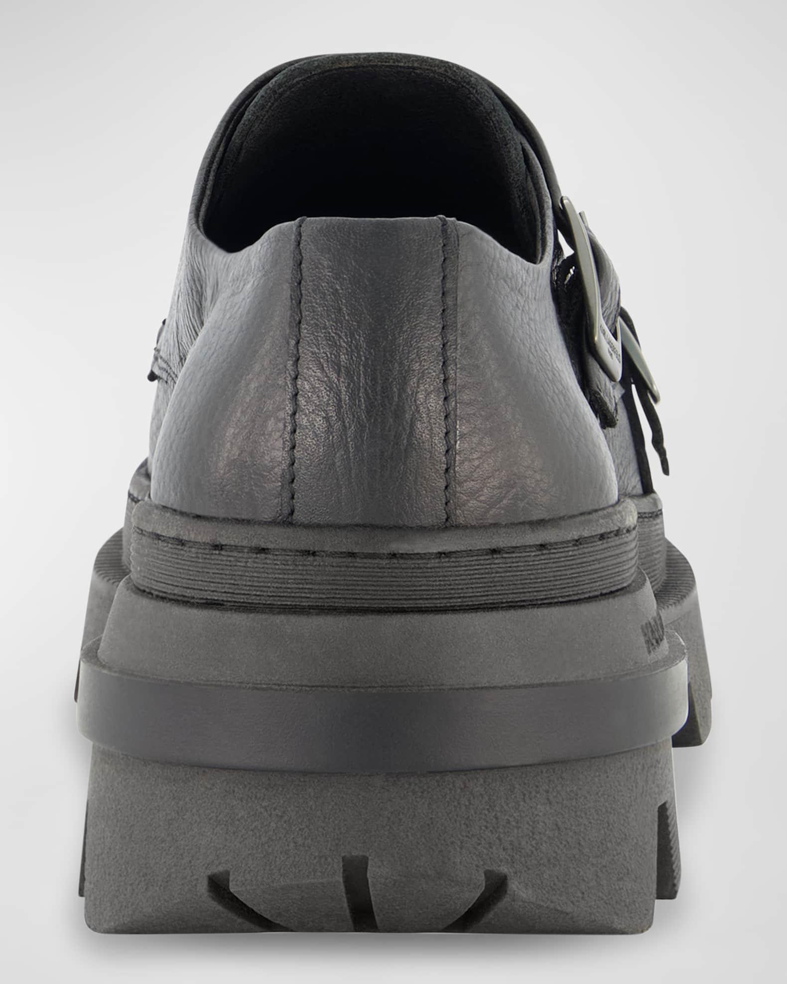 Men's Lug Sole Double Monk Strap Loafers  Product Image