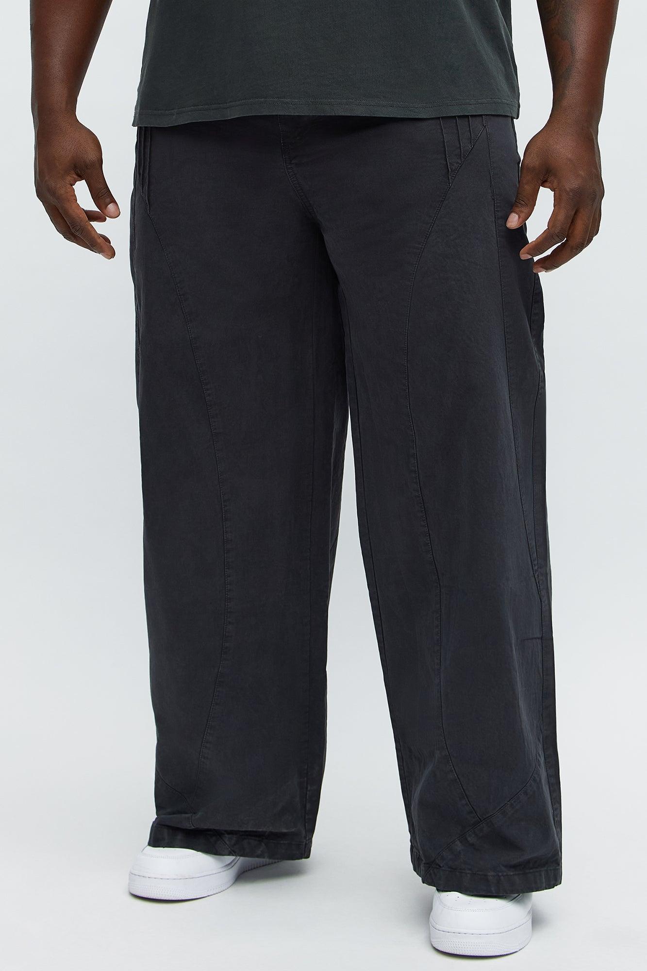 Baggy Never Lacking Utility Pants - Black Wash Male Product Image