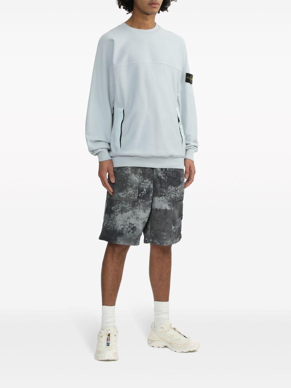 Compass-badge cotton sweatshirt Product Image