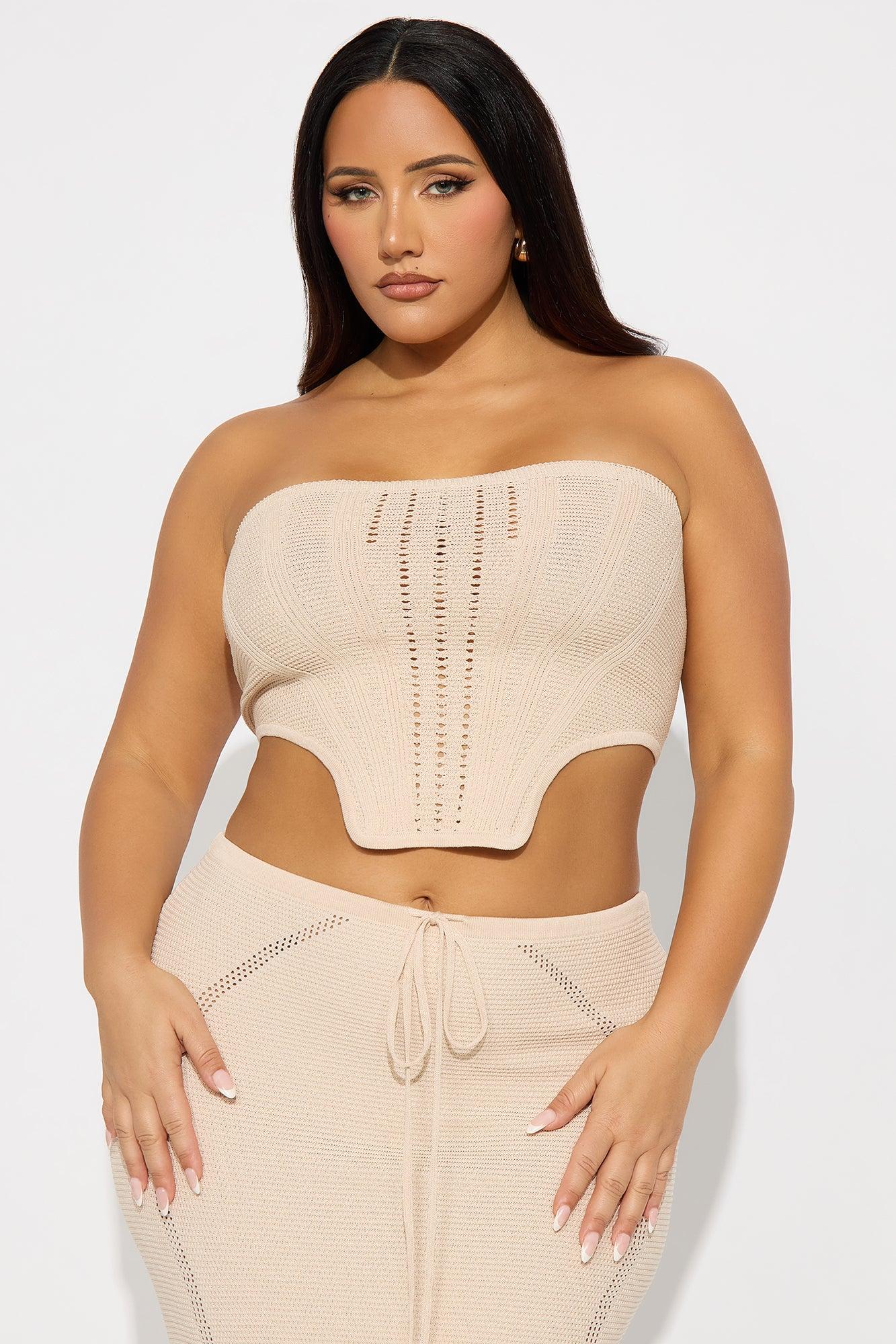 Lyla Crochet Maxi Skirt Set - Cream Female Product Image