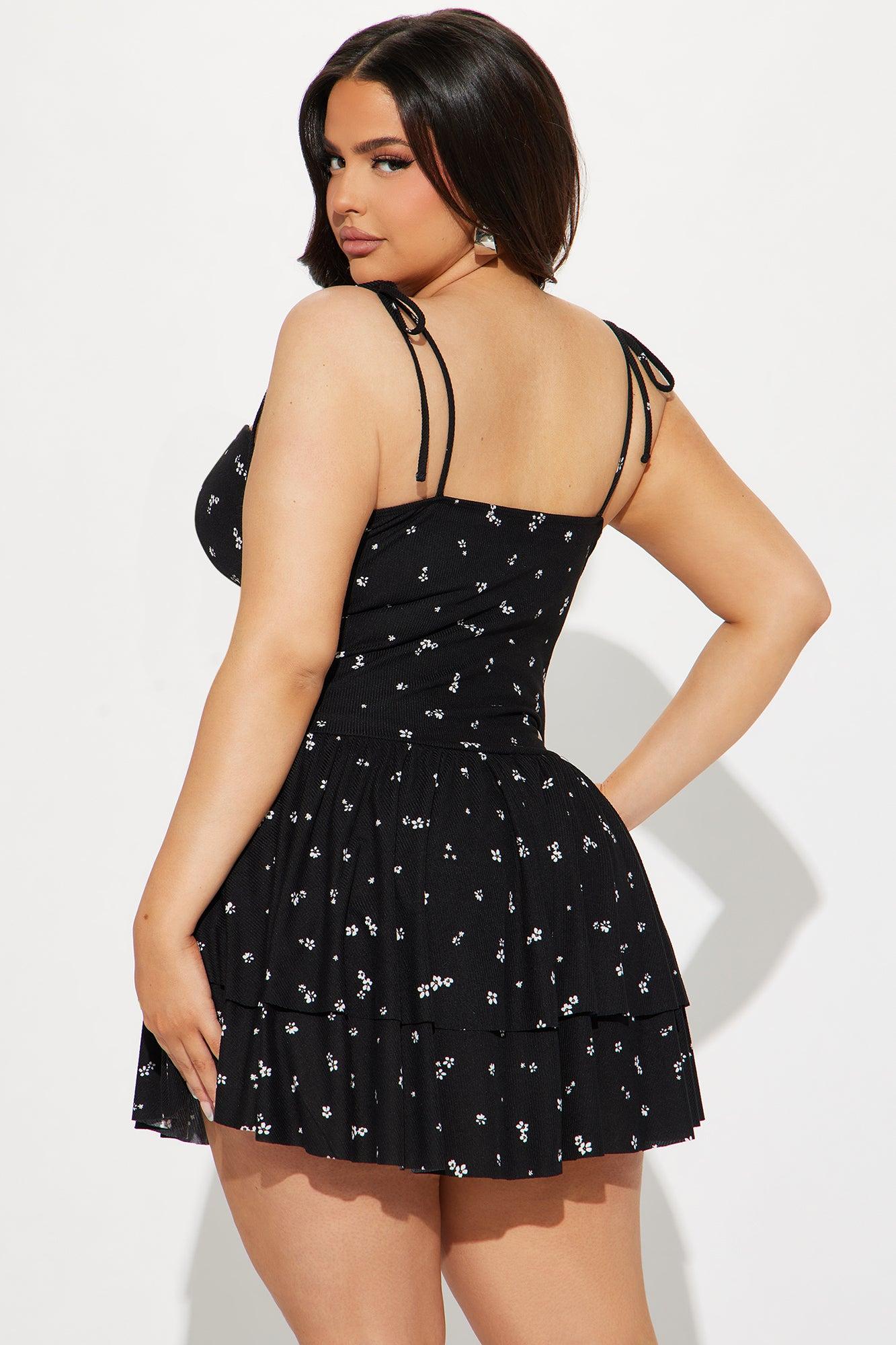 Sydney Floral Mini Dress - Black/combo Product Image