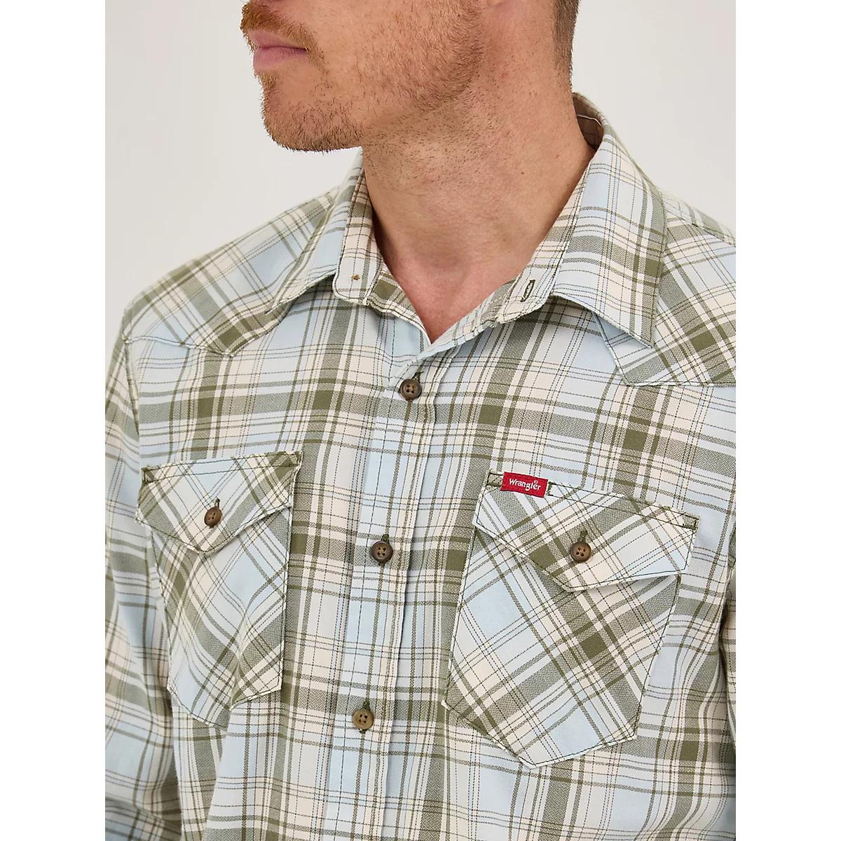 Men's Plaid Broken Twill Shirt in Cashmere Product Image