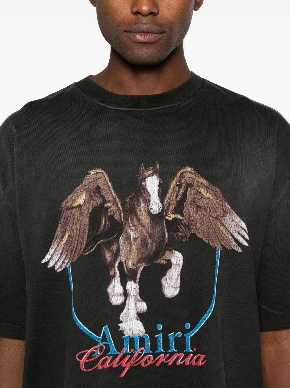 AMIRI Men's Vintage Wash Pegasus T-shirt T-shirt In Black Product Image