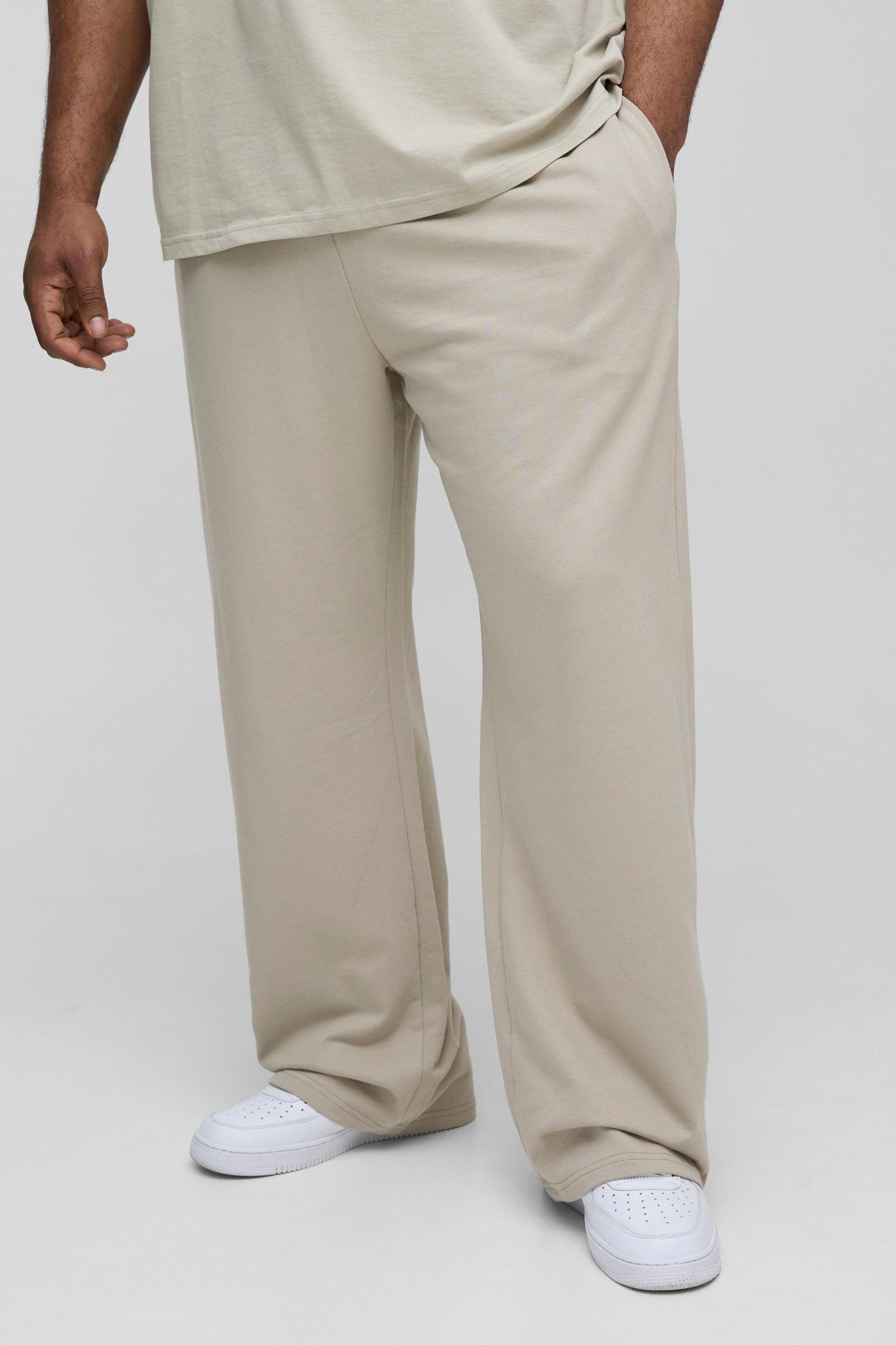 Plus Lightweight Straight Fit Basic Sweatpants | boohooMAN USA Product Image