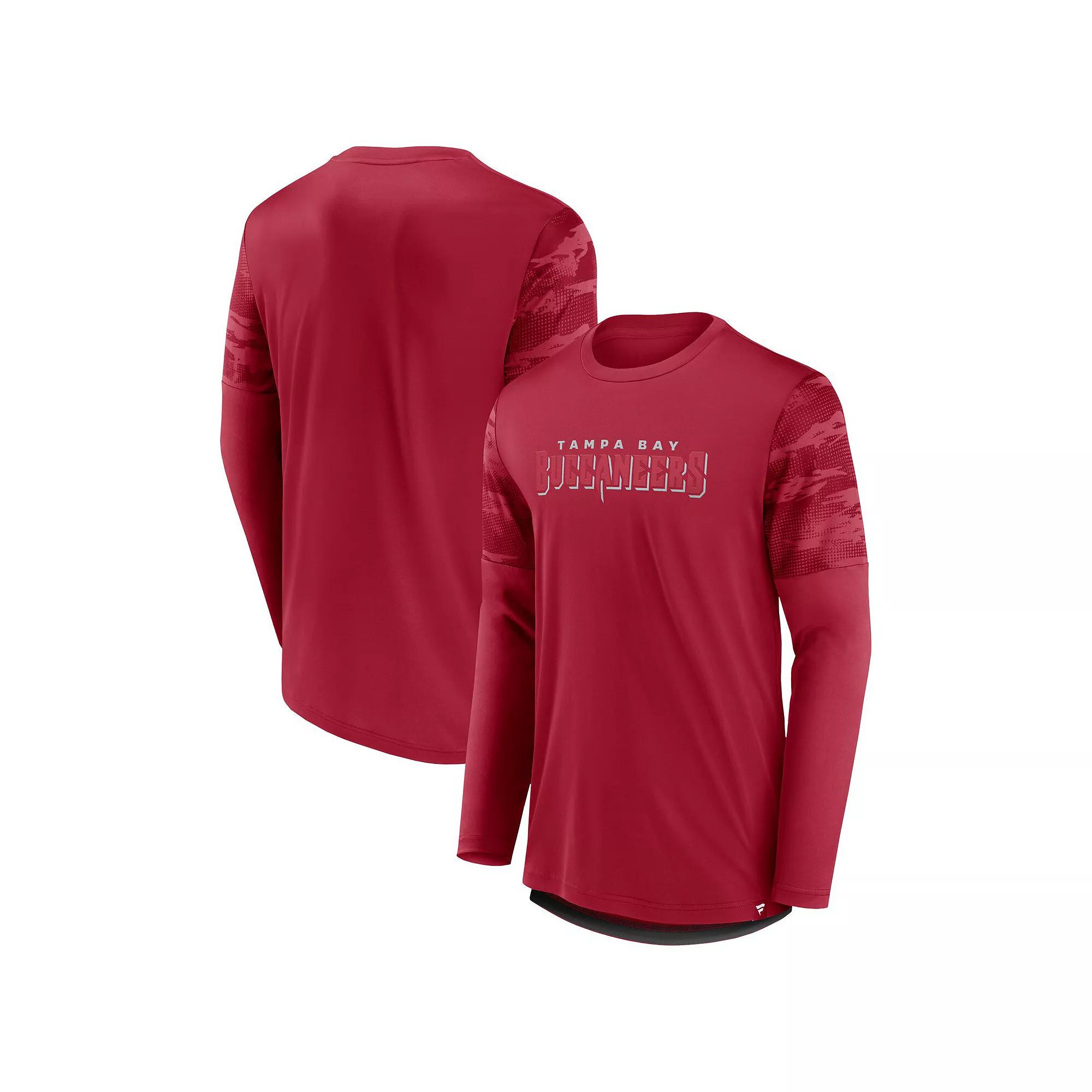 Men's Fanatics Branded Navy/Orange Chicago Bears Square Off Long Sleeve T-Shirt,  Product Image