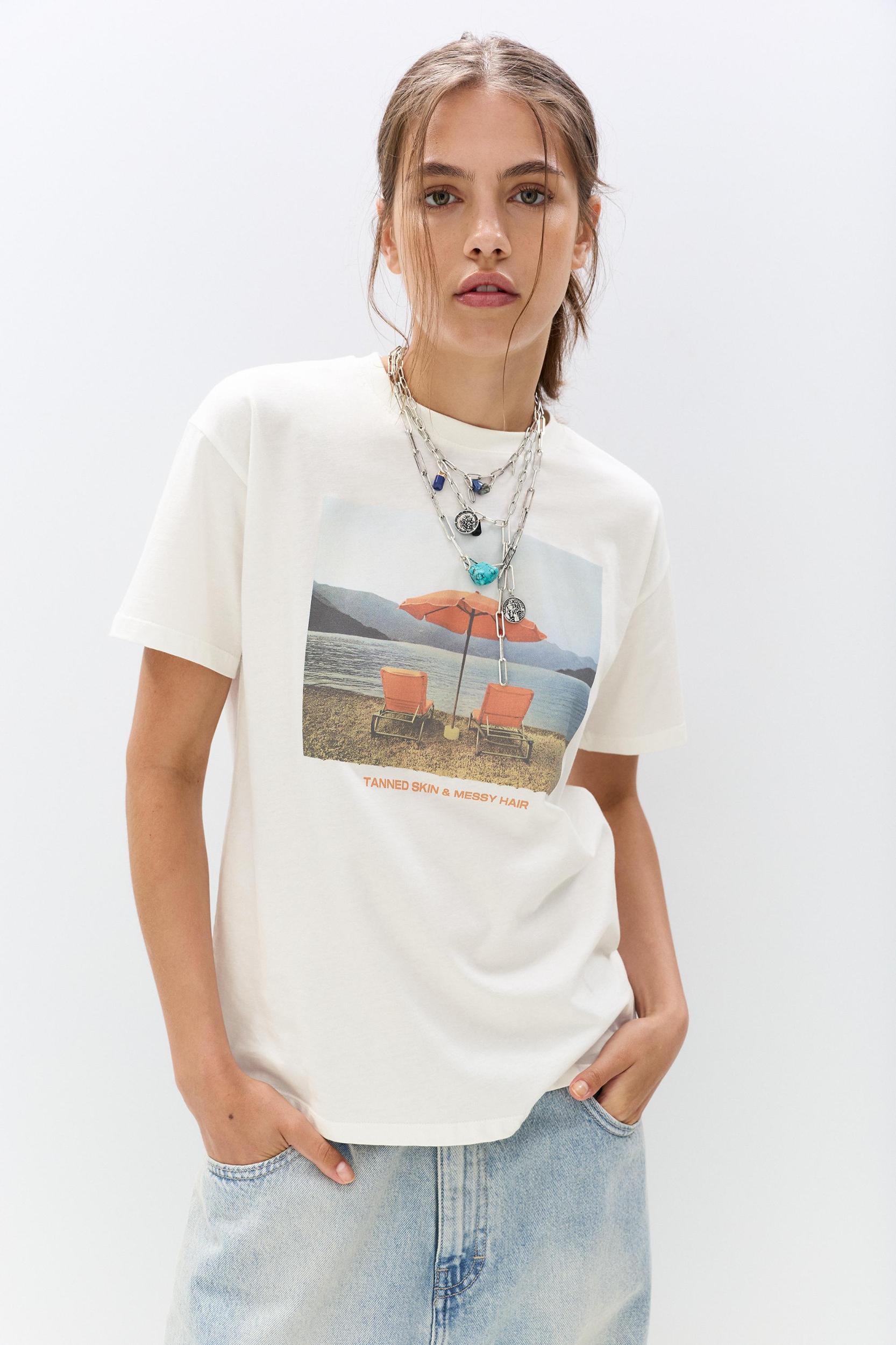 Beach photographic T-shirt Product Image