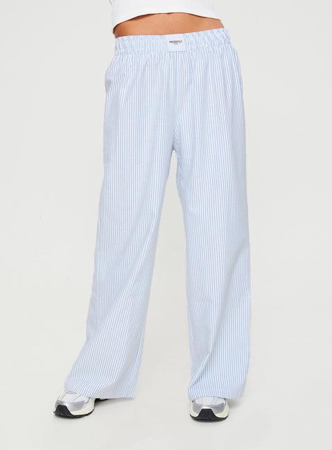 Beach House Pants Blue Stripe Product Image