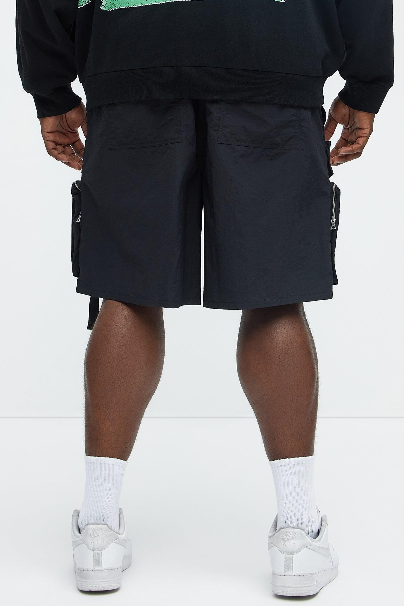 Jaxon Utility Cargo Nylon Shorts - Black Product Image