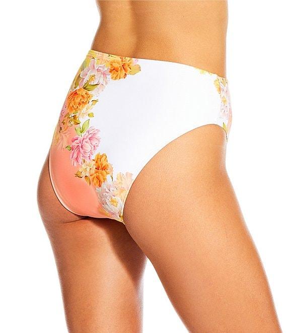 Antonio Melani Patchwork Floral Longline Bralette Swim Top Product Image