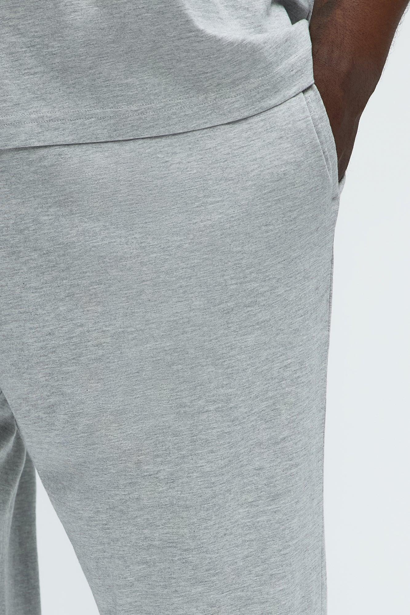Essential Cotton Lounge Pants - Heather Grey Product Image