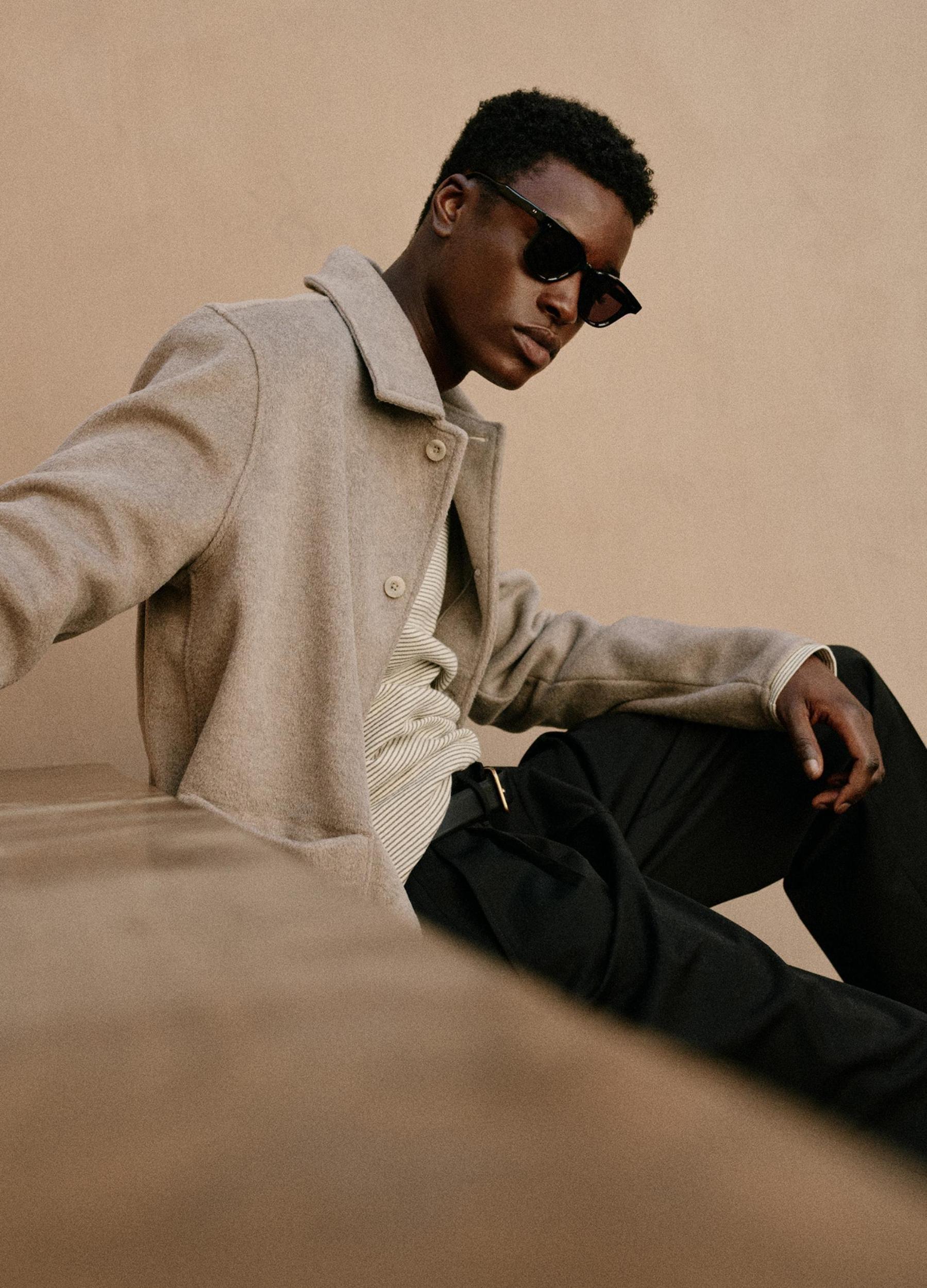 Striped Double-Knit Pima Cotton Long-Sleeve T-Shirt Product Image