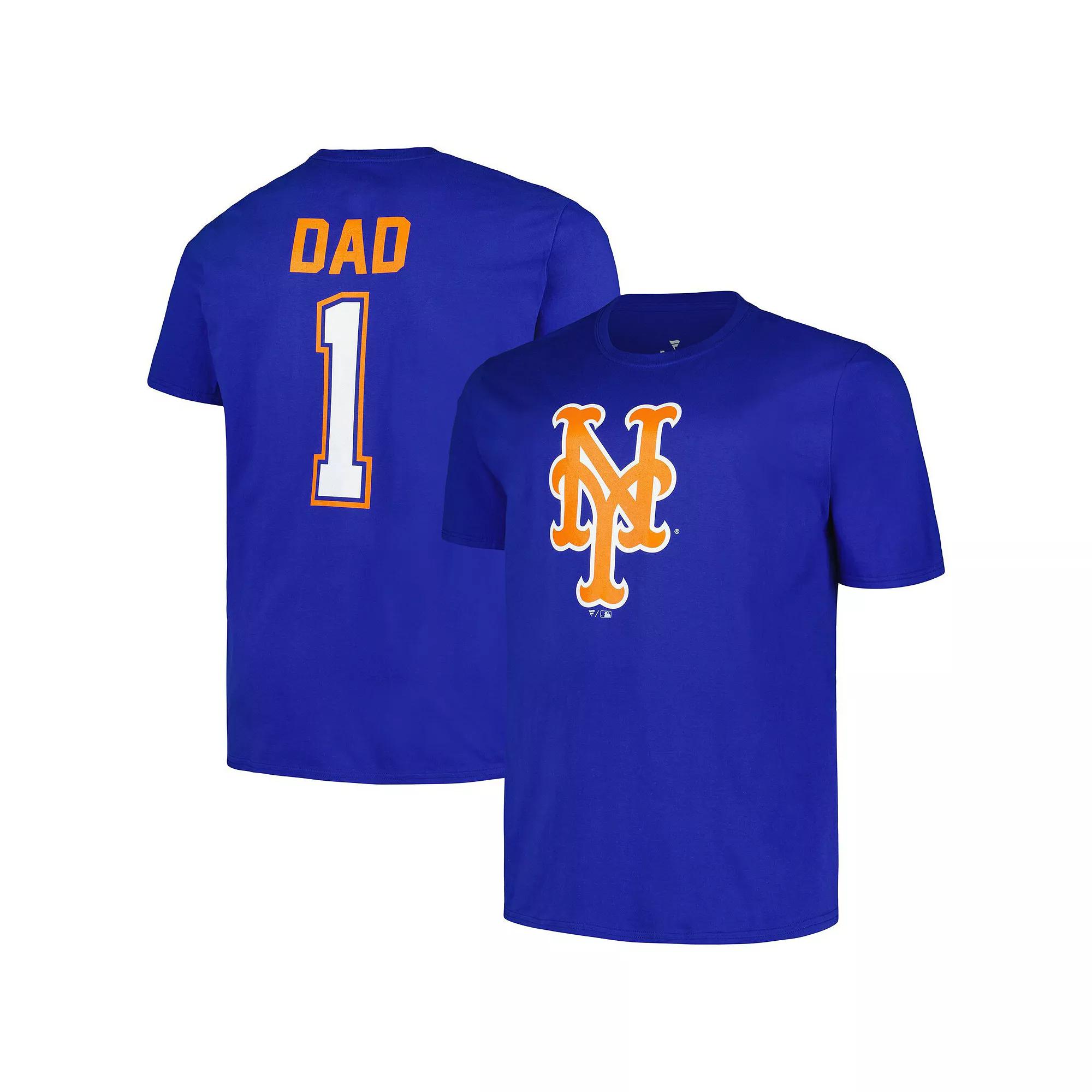Men's Profile Royal New York Mets Big & Tall #1 Dad T-Shirt,  Product Image