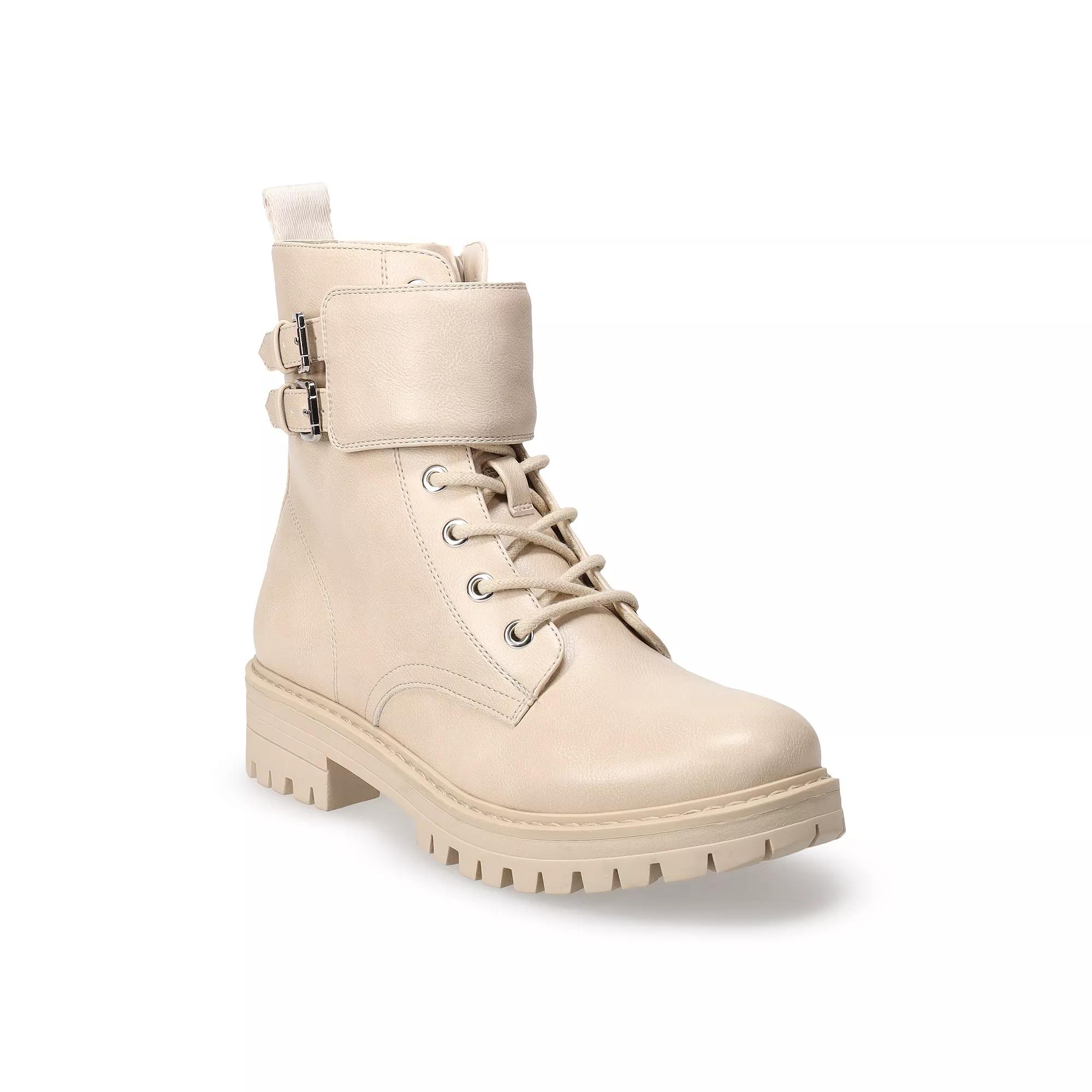 SO® Monk Women's Boots, Size: 5.5, Ivory Product Image