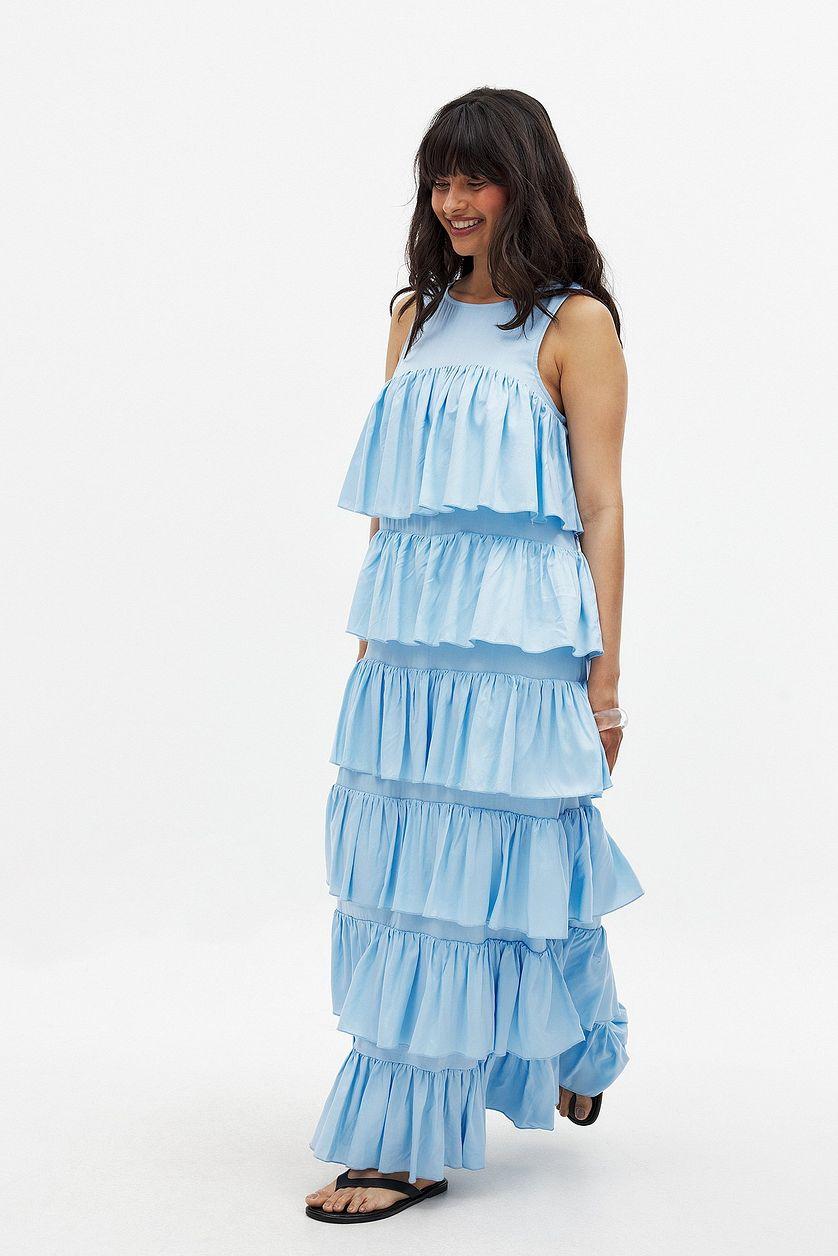 Flounce Detail Maxi Dress Product Image