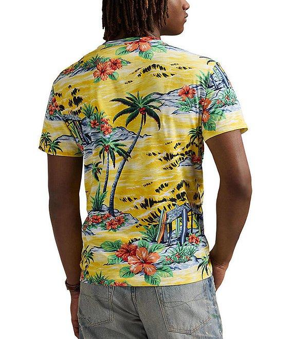 Polo Ralph Lauren Classic Fit Beach-Print Jersey Short Sleeve T-Shirt Product Image