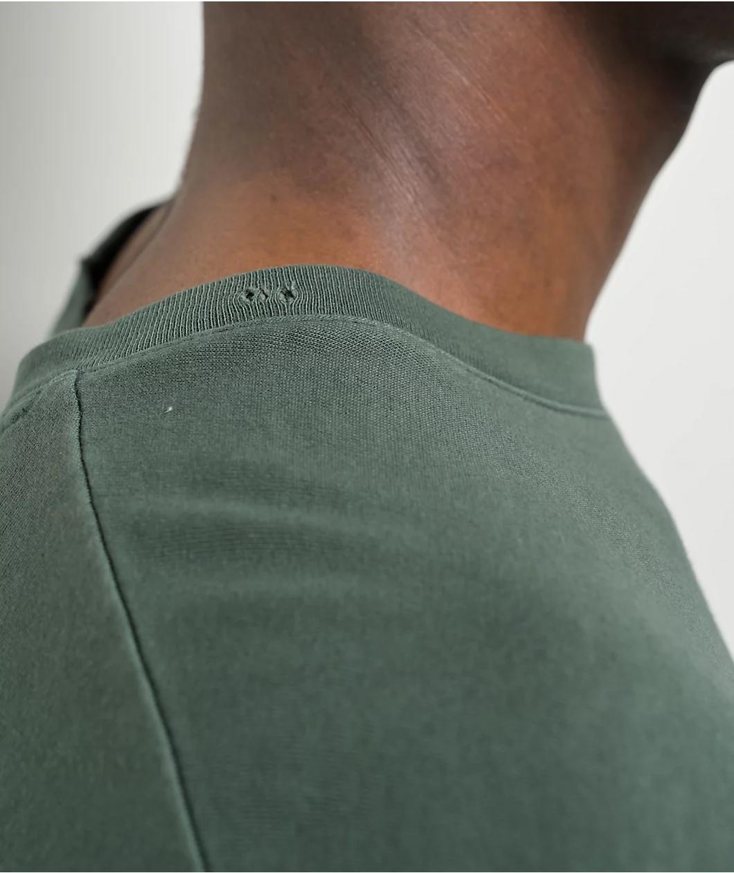 Champion Riggins Drop Shoulder Dark Green Wash T-Shirt Product Image