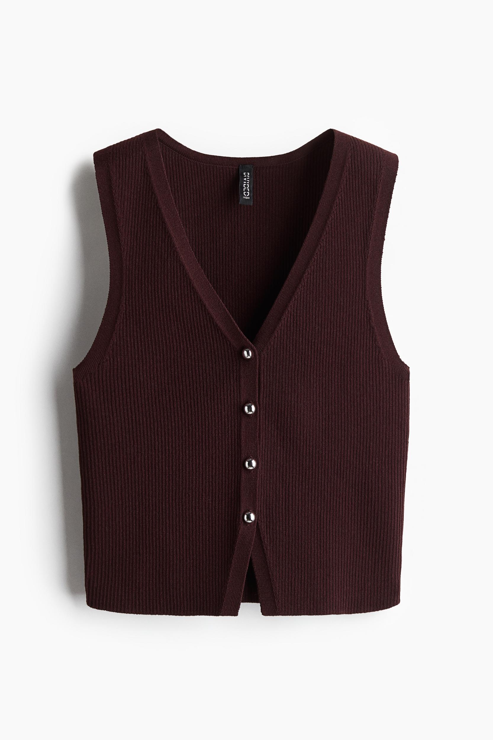 Button-Front Sweater Vest Product Image