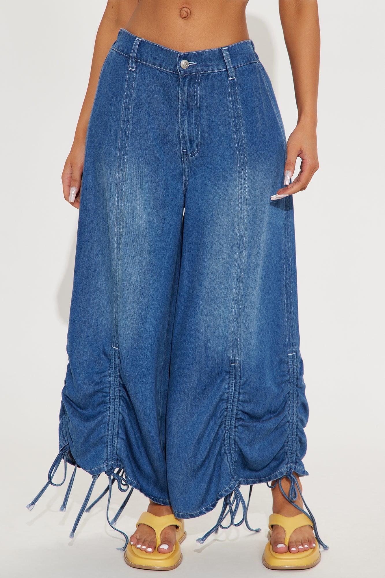 Cabo Drapey Cinch Cropped Jeans - Dark Wash Female Product Image