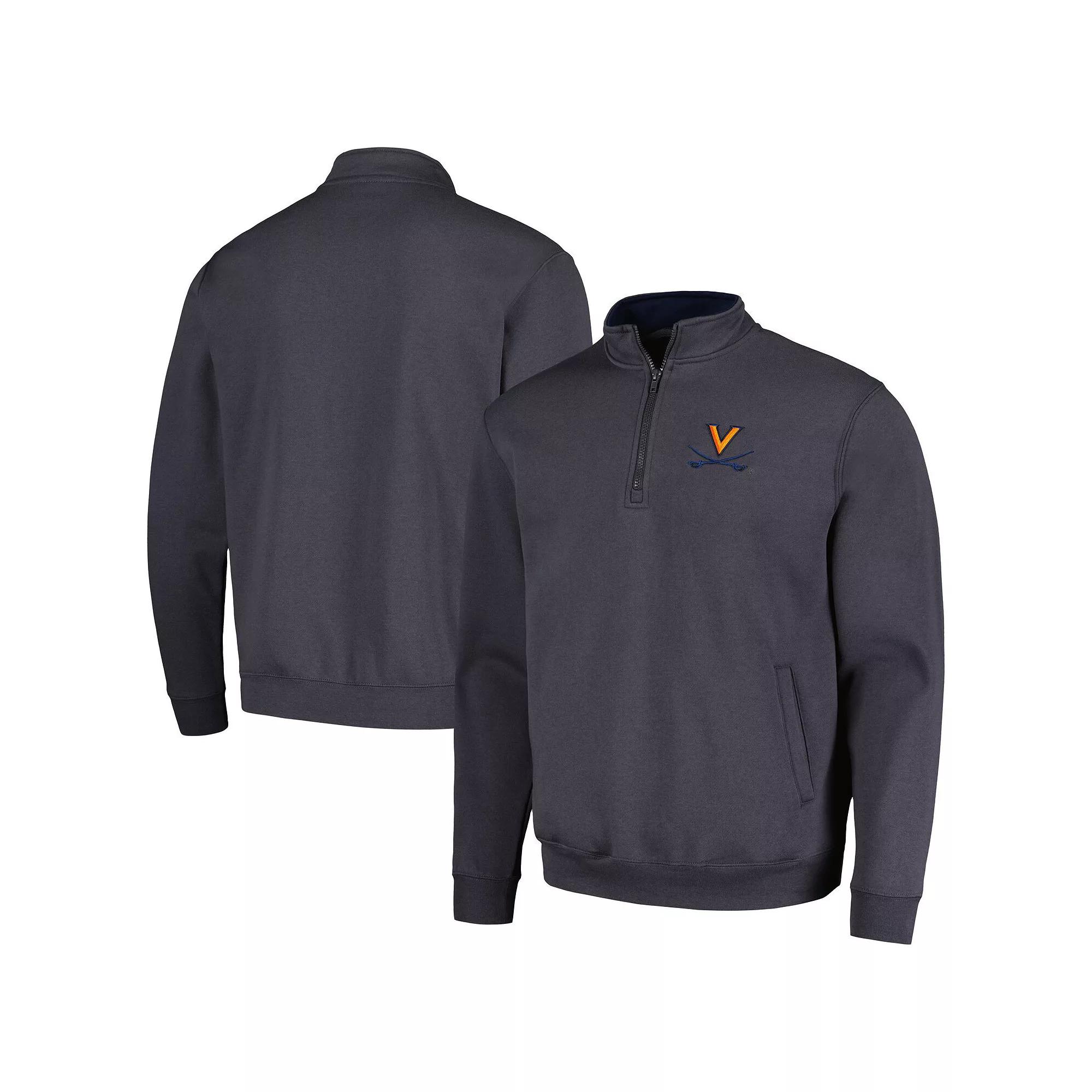 Men's Colosseum Charcoal Virginia Cavaliers Tortugas Team Logo Quarter-Zip Jacket,  Product Image