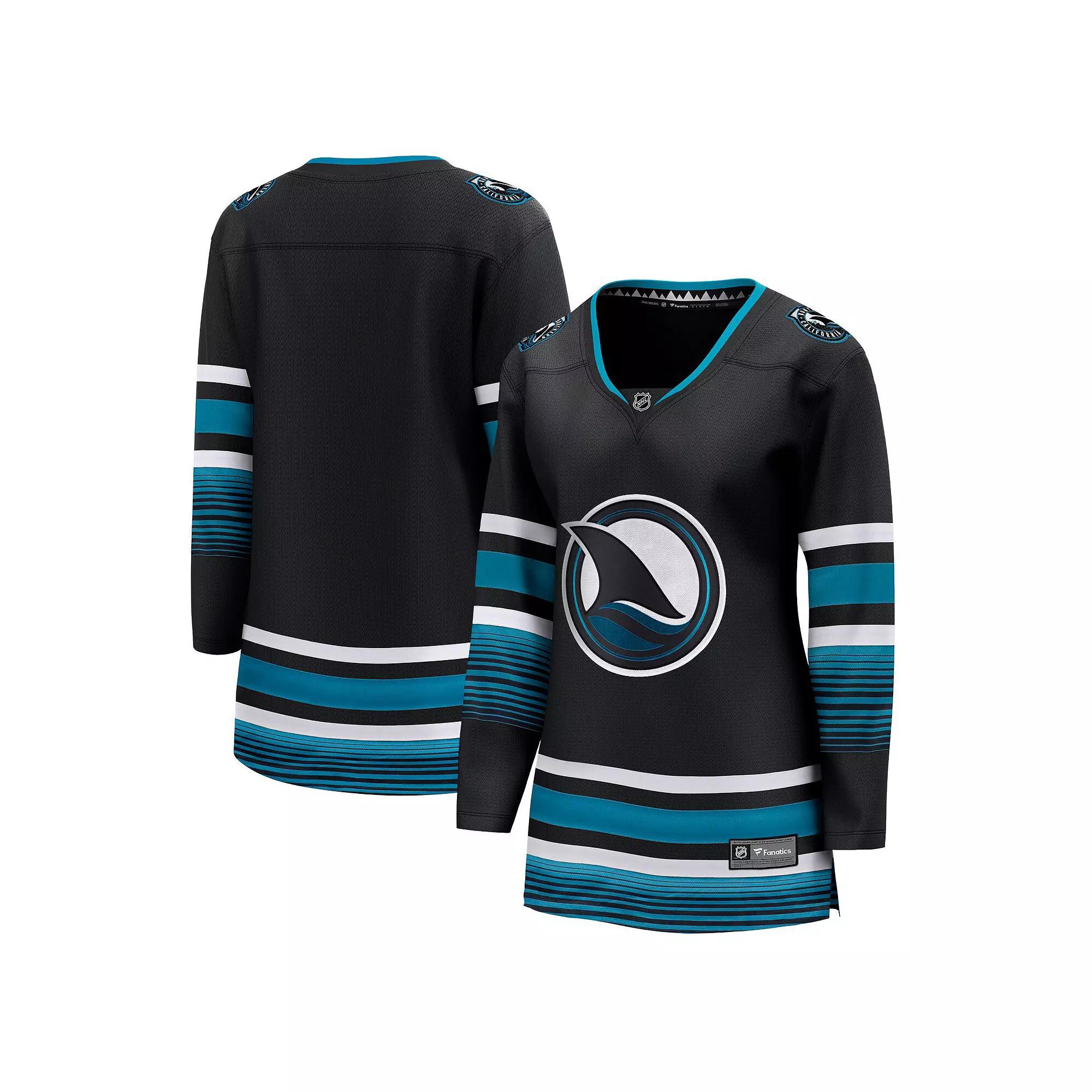 Women's Fanatics Branded Black San Jose Sharks Alternate Premier Breakaway Jersey,  Product Image