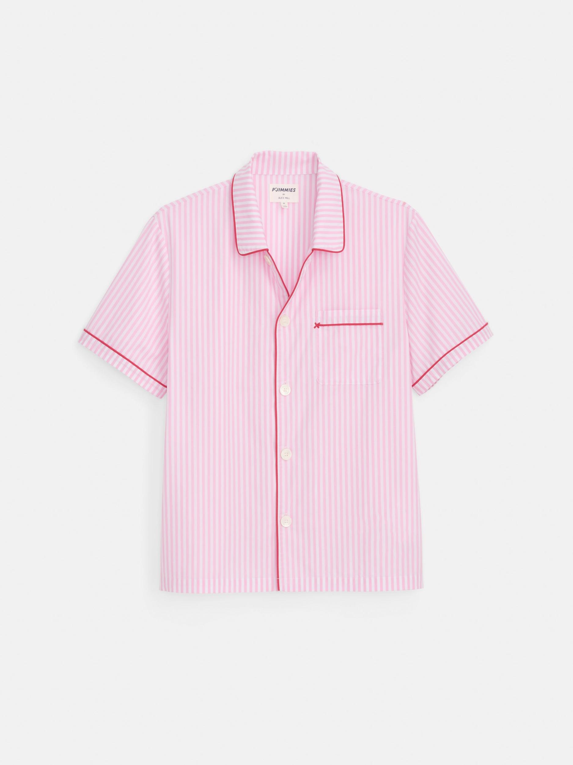 P'Jimmies Short Sleeve Sleep Shirt In Stripe Product Image