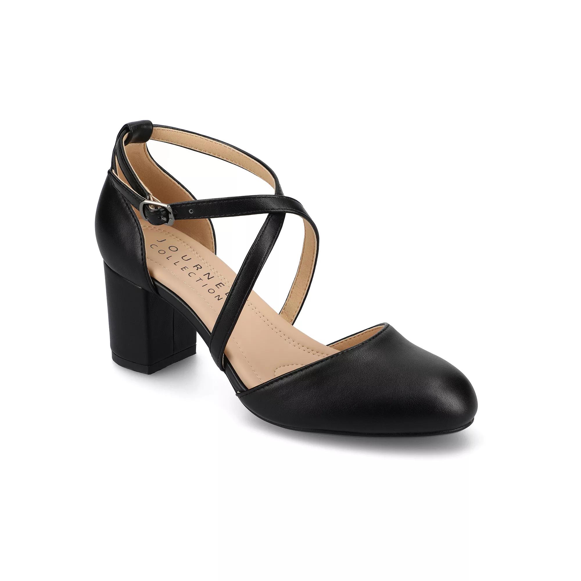 Journee Foster Women's Pumps, Size: 6.5, Black Pu Product Image