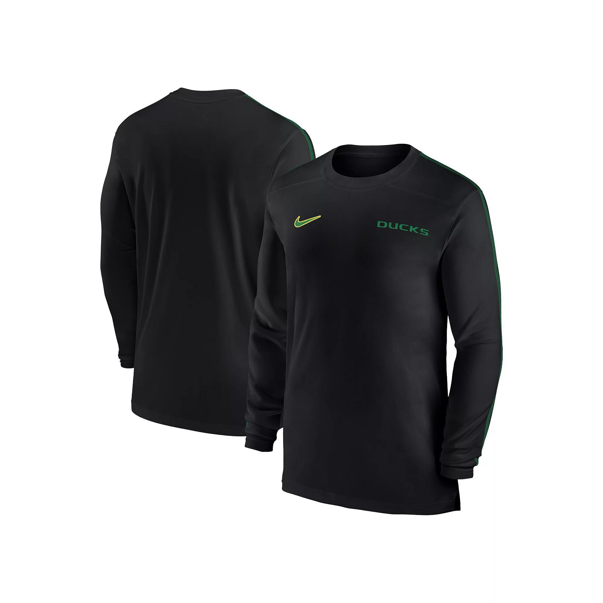 Men's Nike Anthracite Clemson Tigers 2024 Sideline Coach UV Performance Long Sleeve T-Shirt,  Product Image