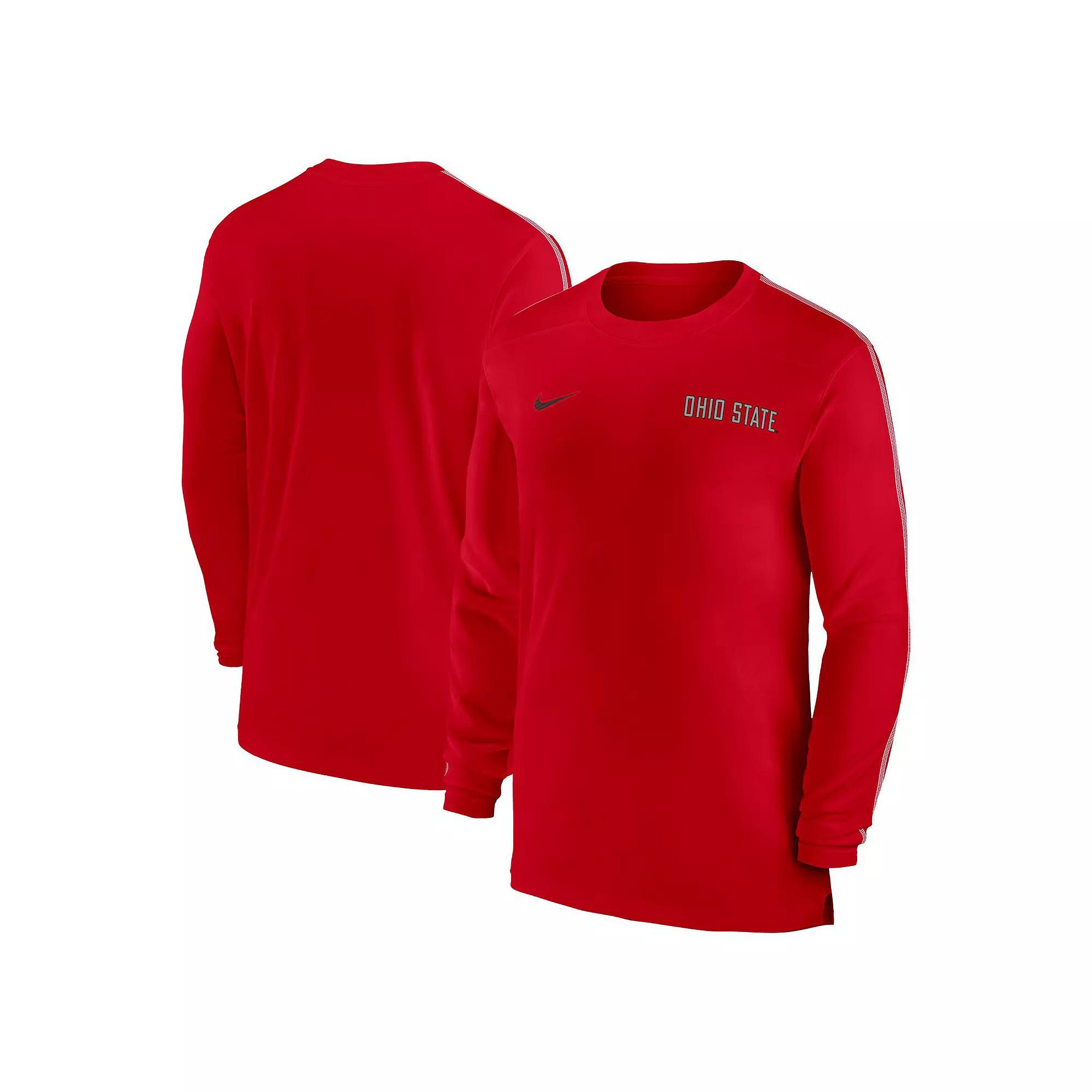 Men's Nike Orange Clemson Tigers 2024 Sideline Coach UV Performance Long Sleeve T-Shirt,  Product Image