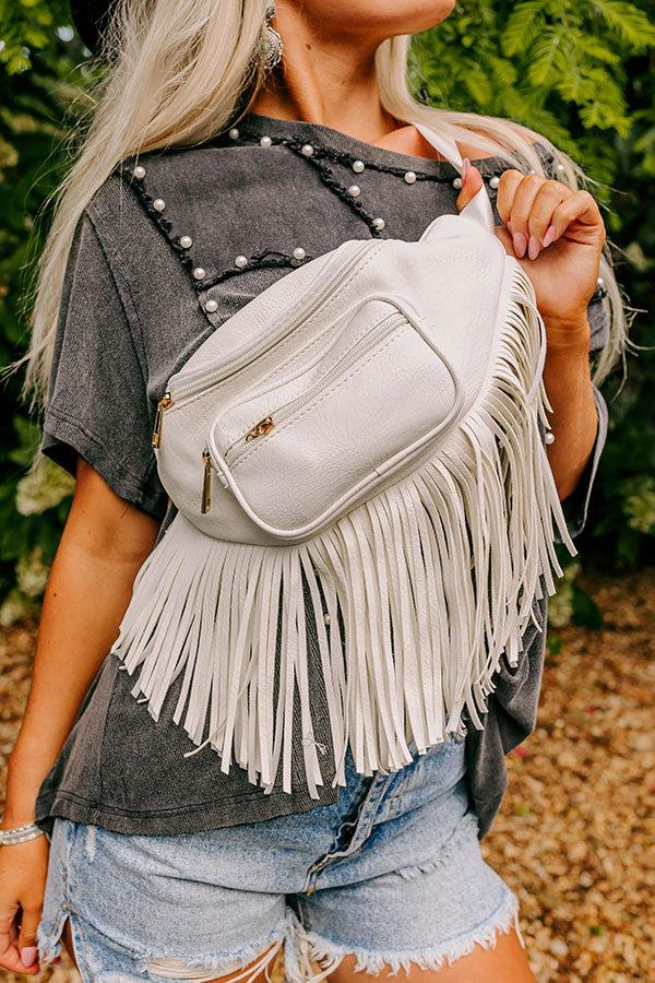 Trip Of My Life Fringe Fanny Pack In Ivory Product Image