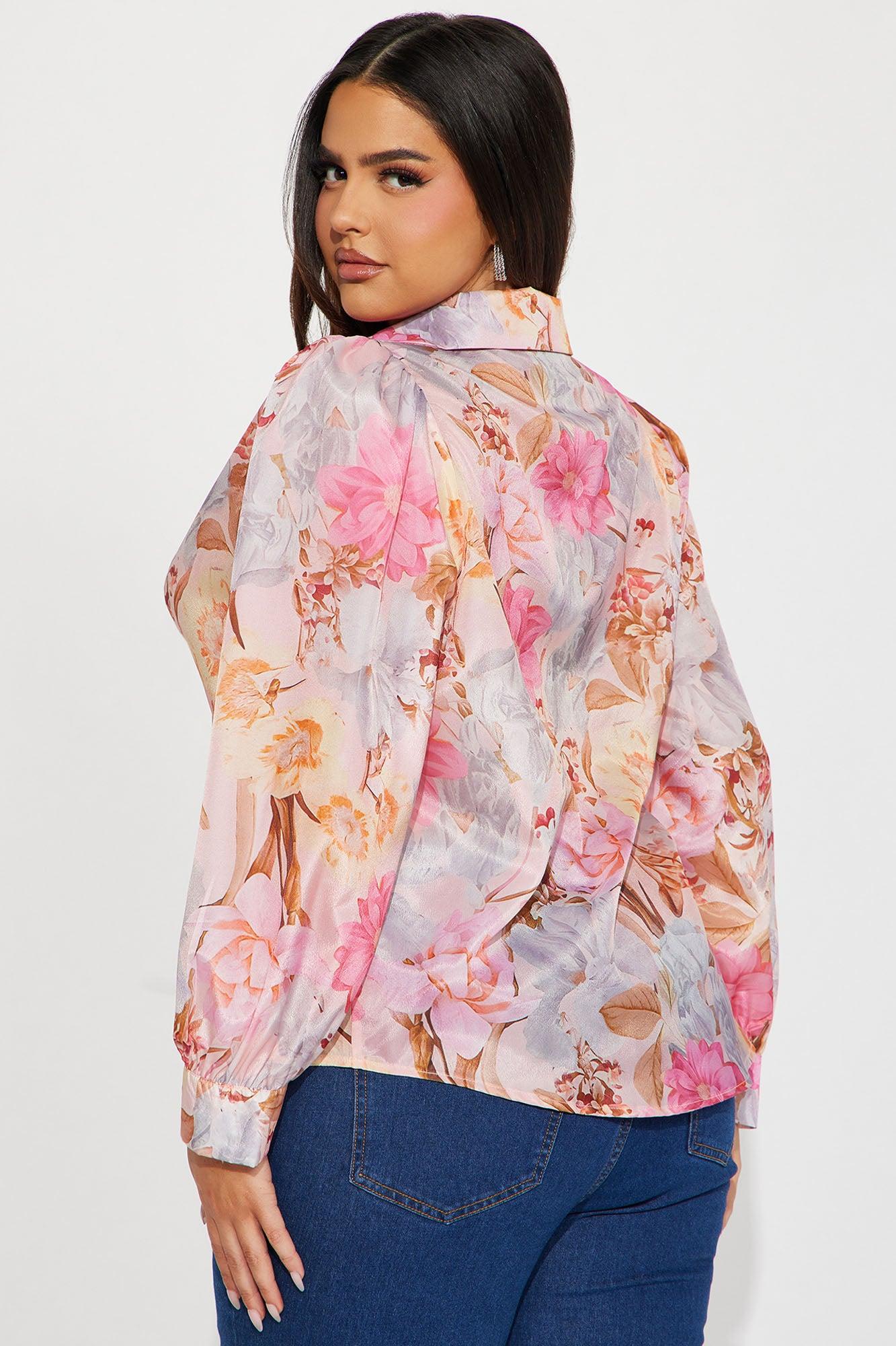 Watch Me Bloom Shirt - Pink/combo Product Image