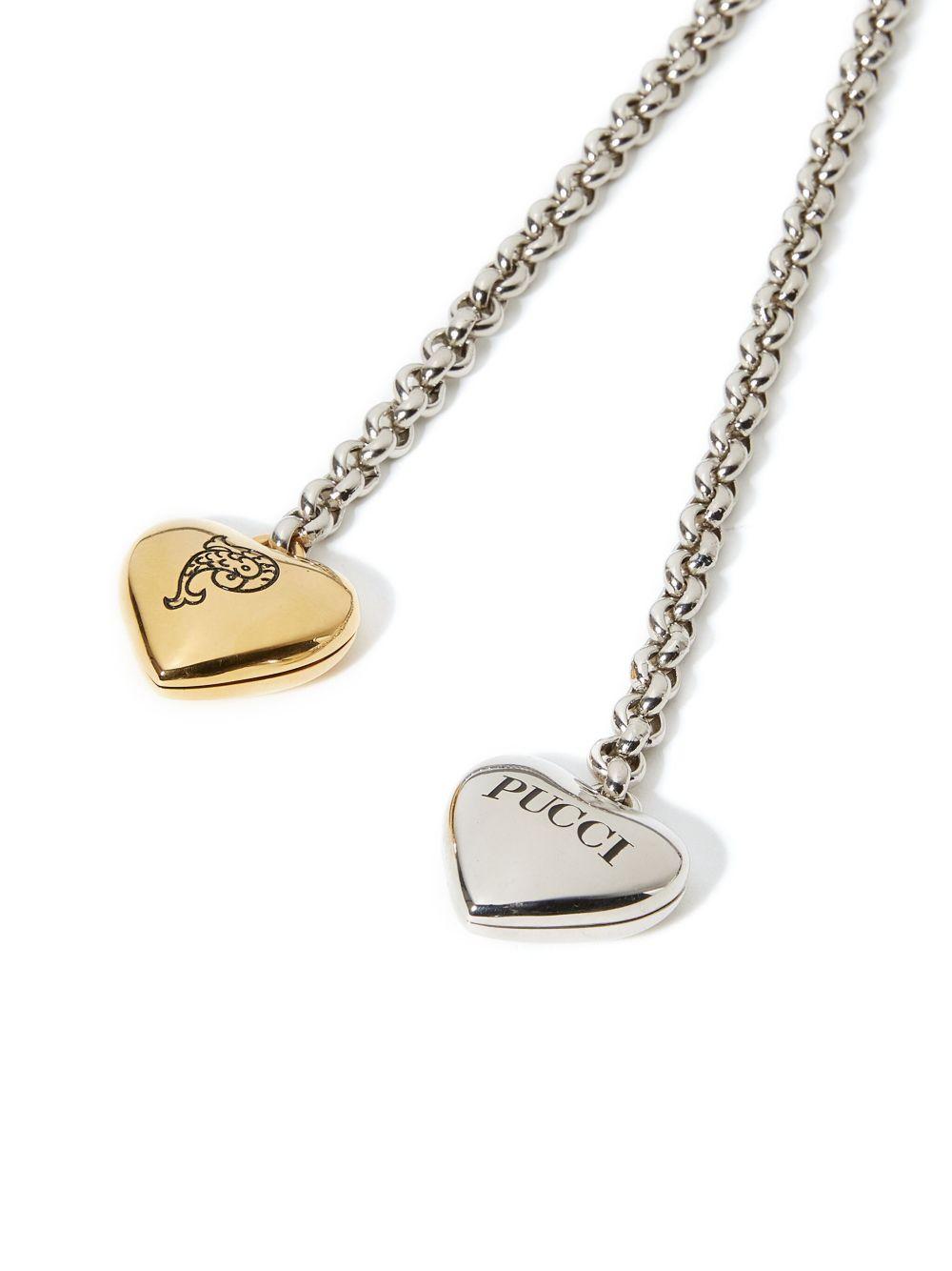 heart-charm rolo-chain necklace Product Image