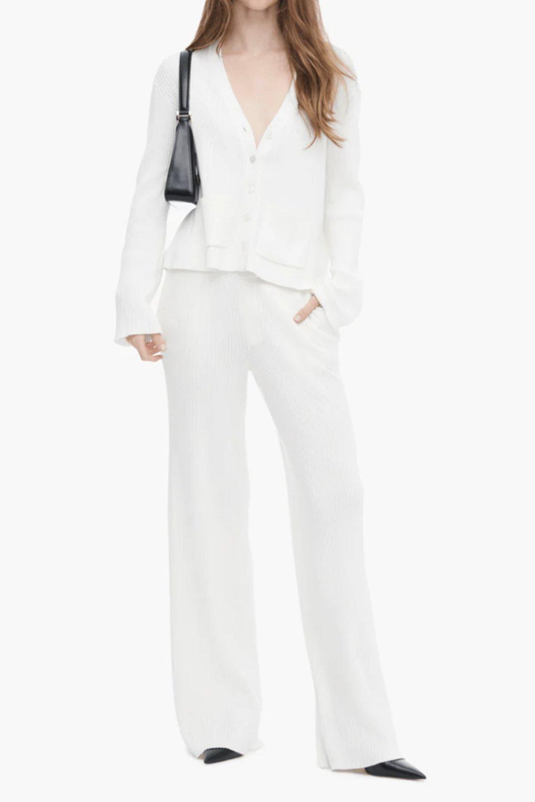 Ribbed Long-Sleeve Cardigan Product Image