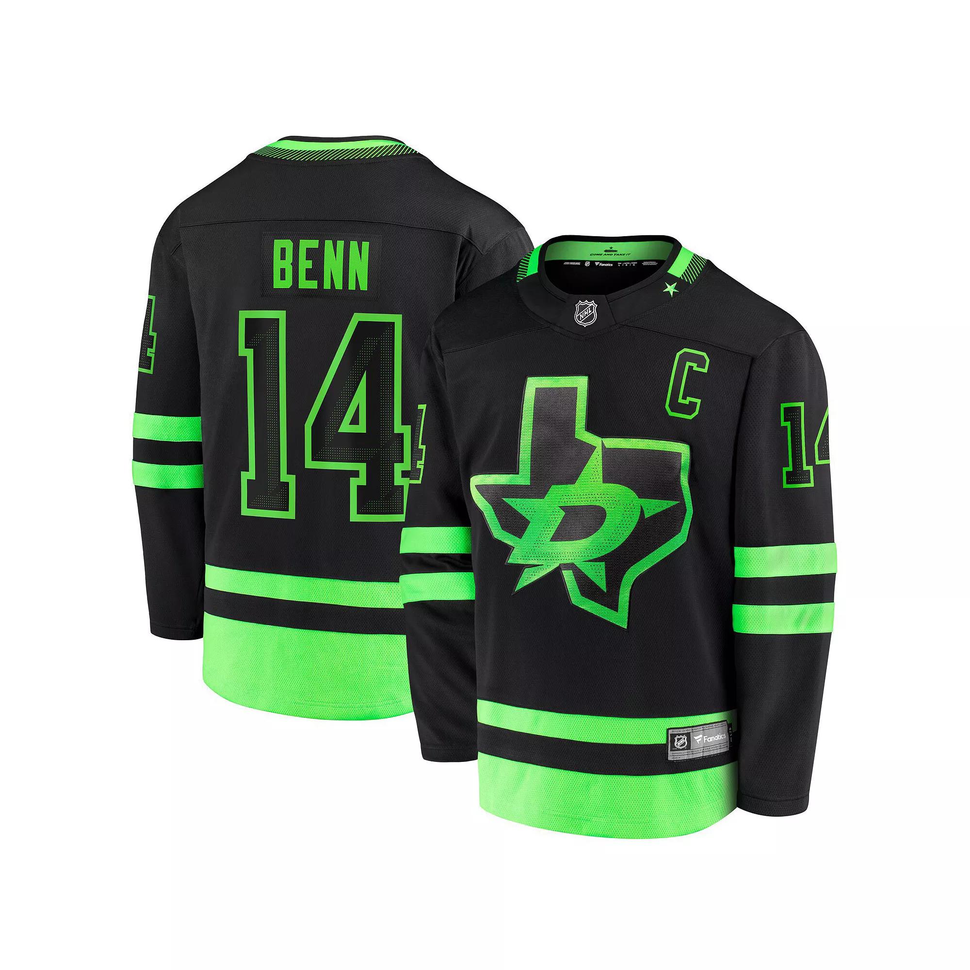 Men's Fanatics Branded Jamie Benn Black Dallas Stars 2020/21 Alternate Premier Breakaway Player Jersey, Size: Large, Str Black Product Image