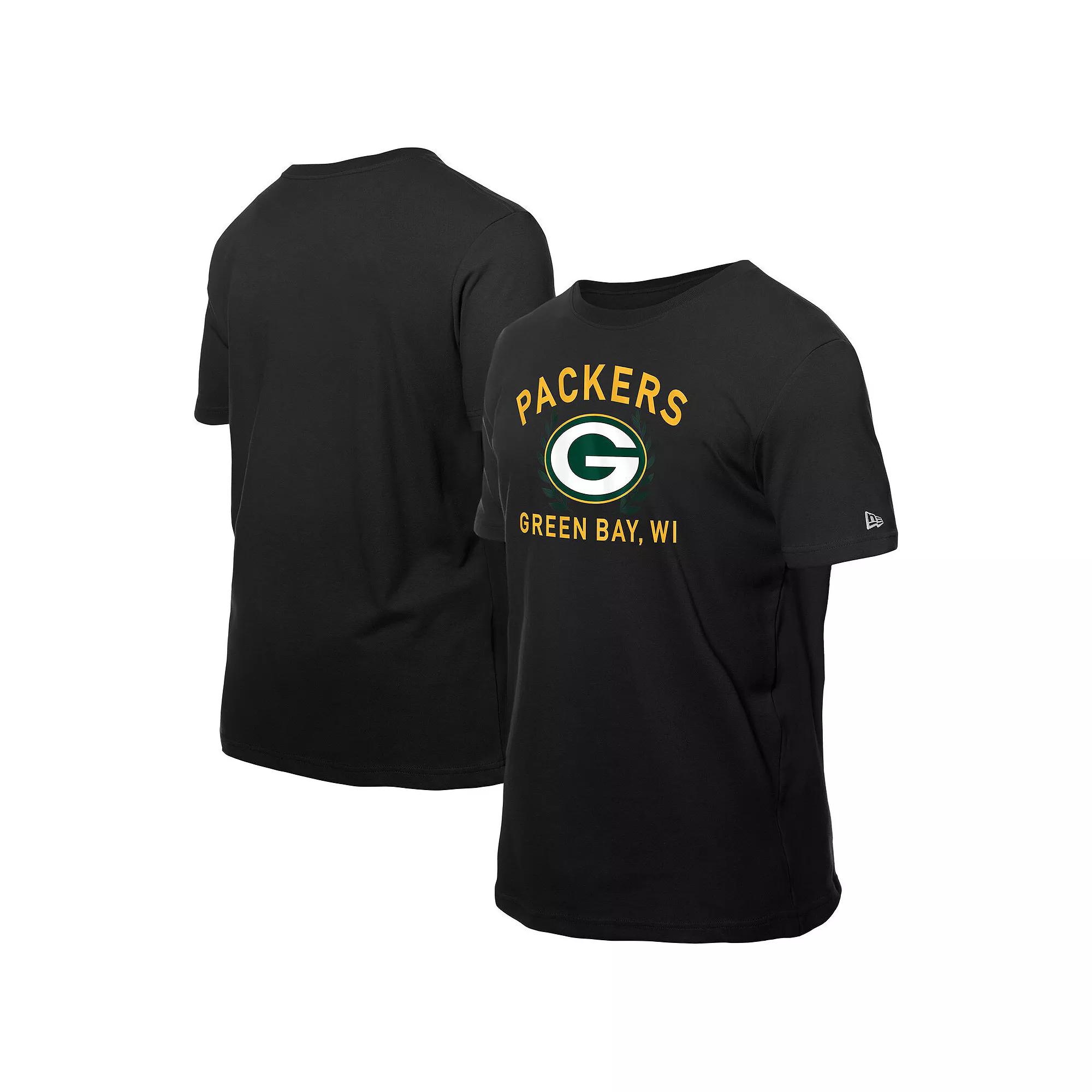 Men's New Era Black Green Bay Packers 2025 NFL Draft T-Shirt, Size: Medium Product Image