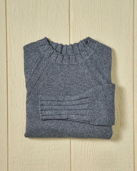 Women's Quaker Crewneck Sweater in Denim Mix Product Image