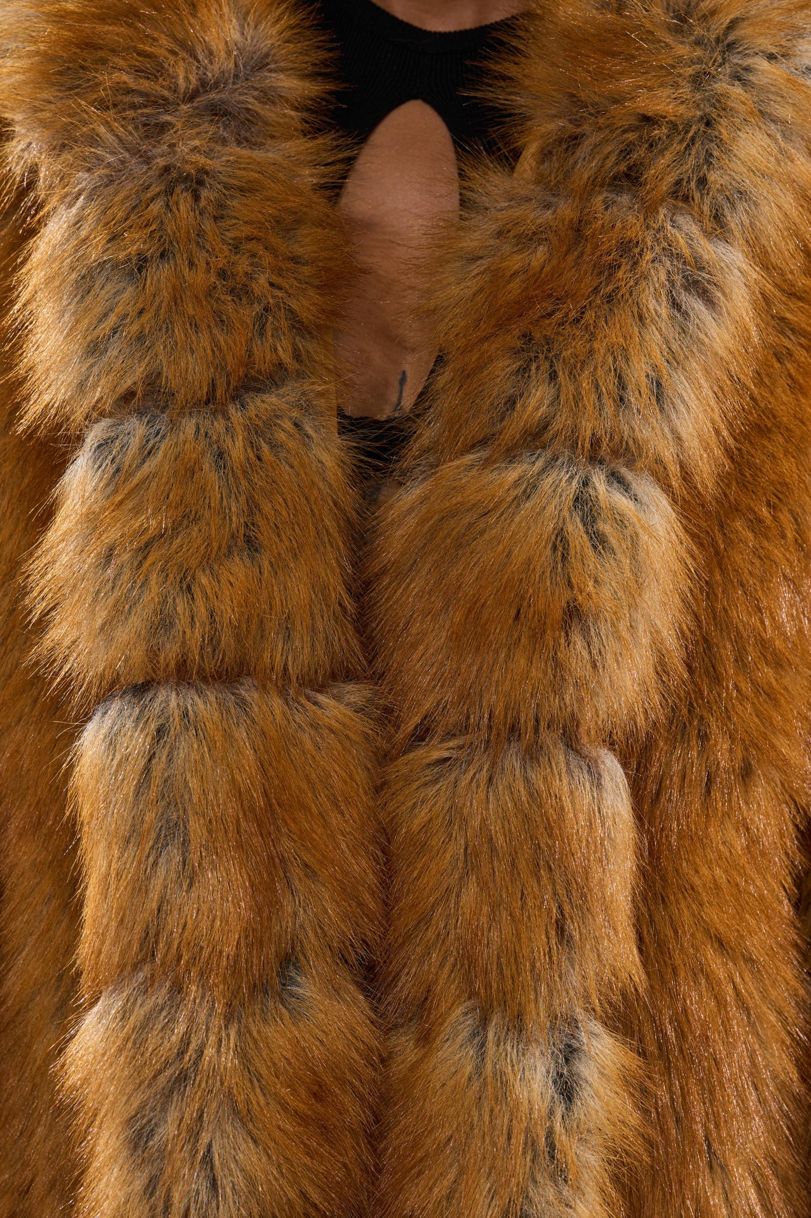 OLD MONEY FAUX FUR COAT Product Image