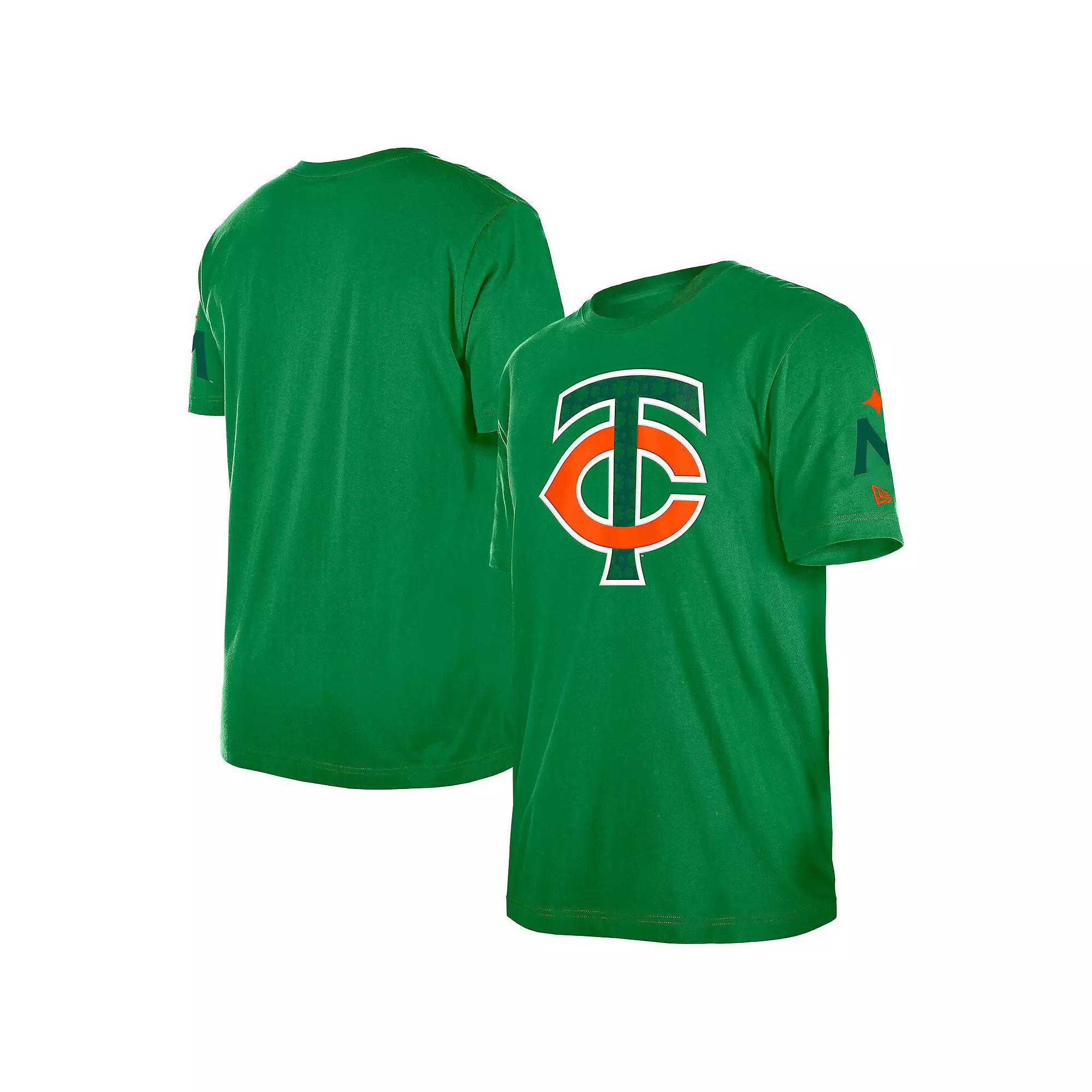 Men's New Era Kelly Green Minnesota Twins St. Patrick's Day Shamrock Fill T-Shirt,  Product Image