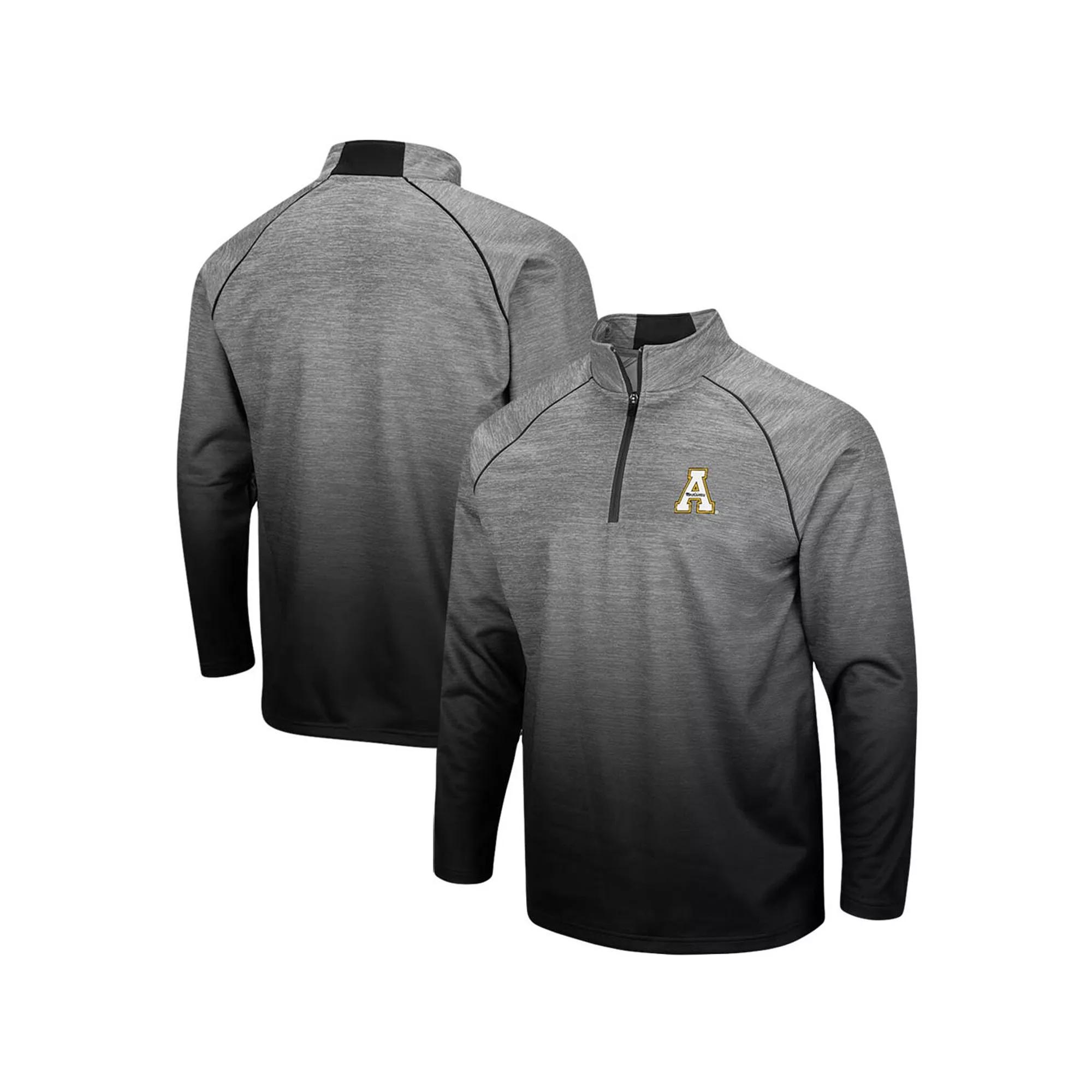 Men's Colosseum Heathered Gray Appalachian State Mountaineers Sitwell Sublimated Quarter-Zip Raglan Pullover Jacket, Size: Medium, App Grey Product Image