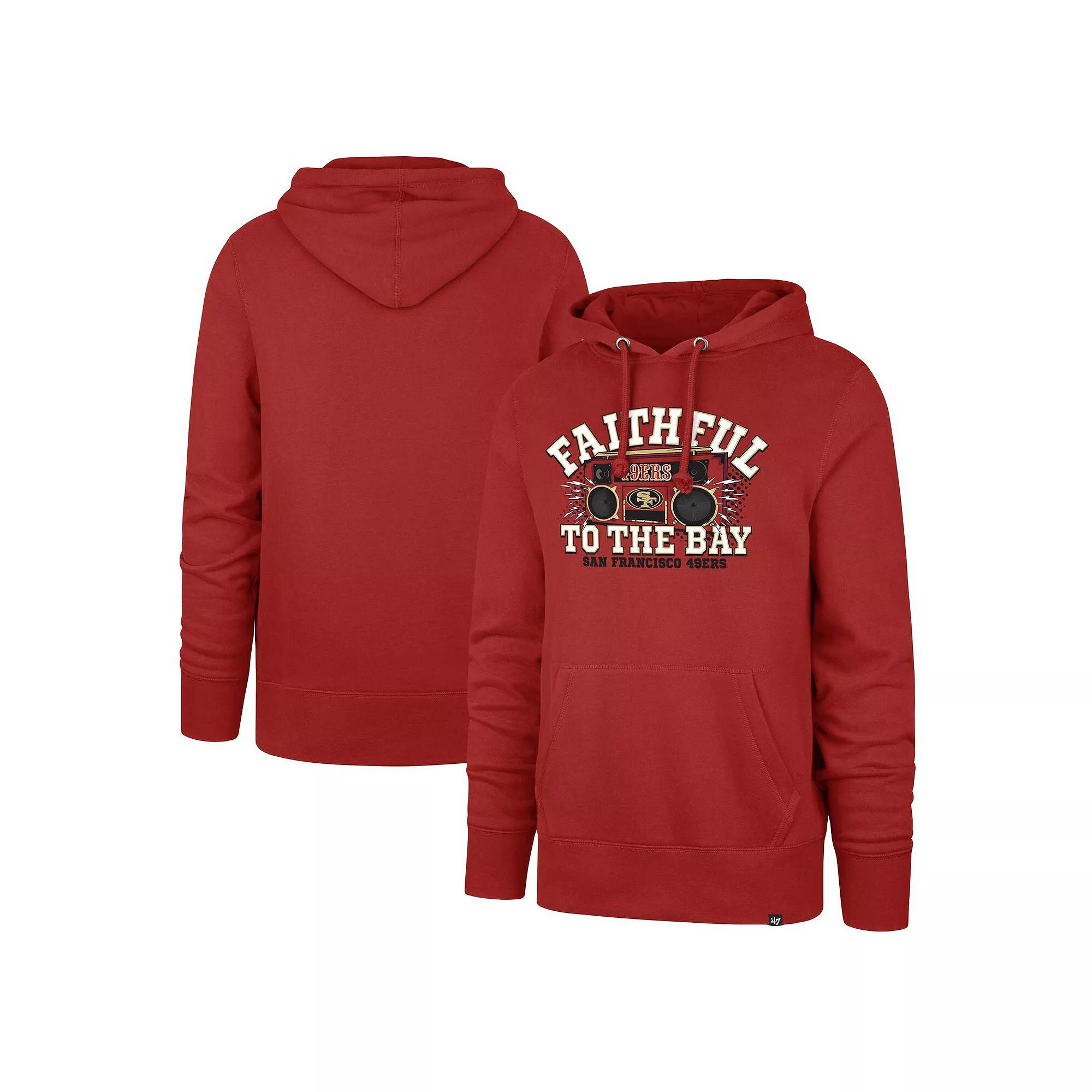 Men's '47 Scarlet San Francisco 49ers Faithful to the Bay Regional Headline Pullover Hoodie,  Product Image