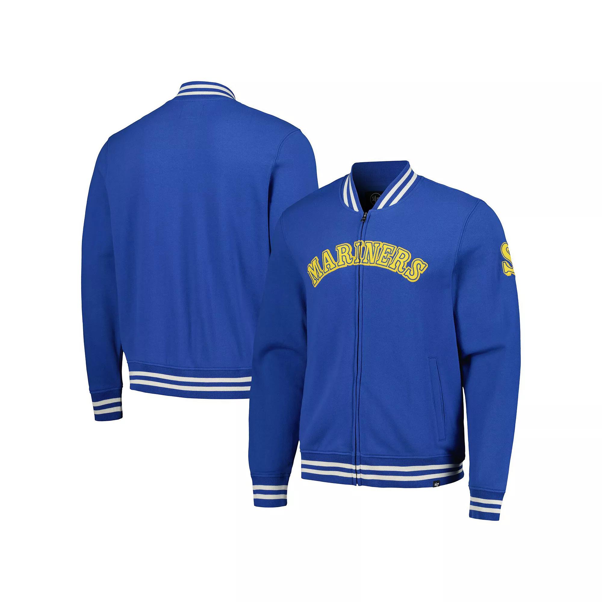 Men's '47 Royal Seattle Mariners Wax Pack Pro Camden Full-Zip Track Jacket, Size: 2XL, Blue Product Image