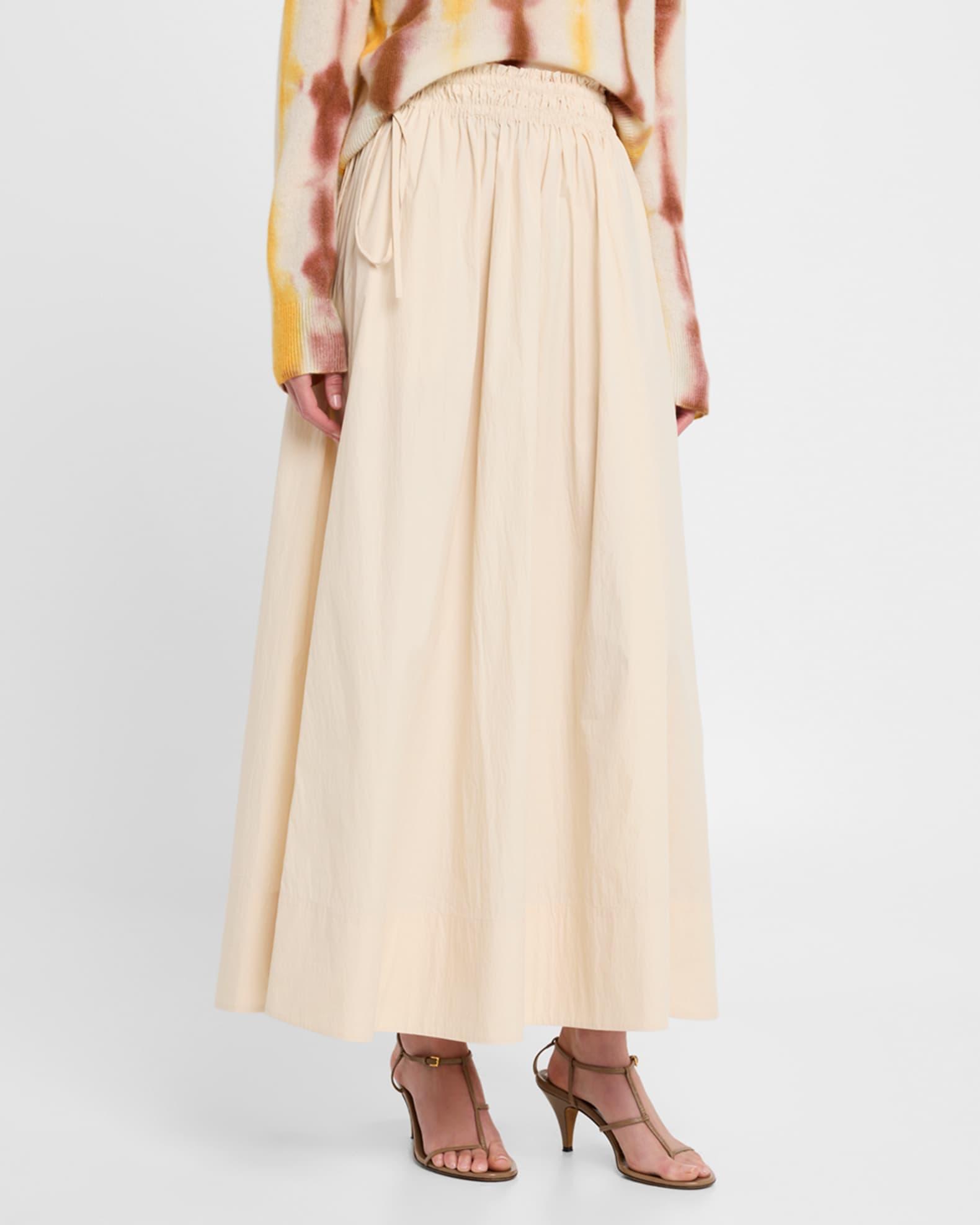 Ruched A-Line Maxi Skirt Product Image