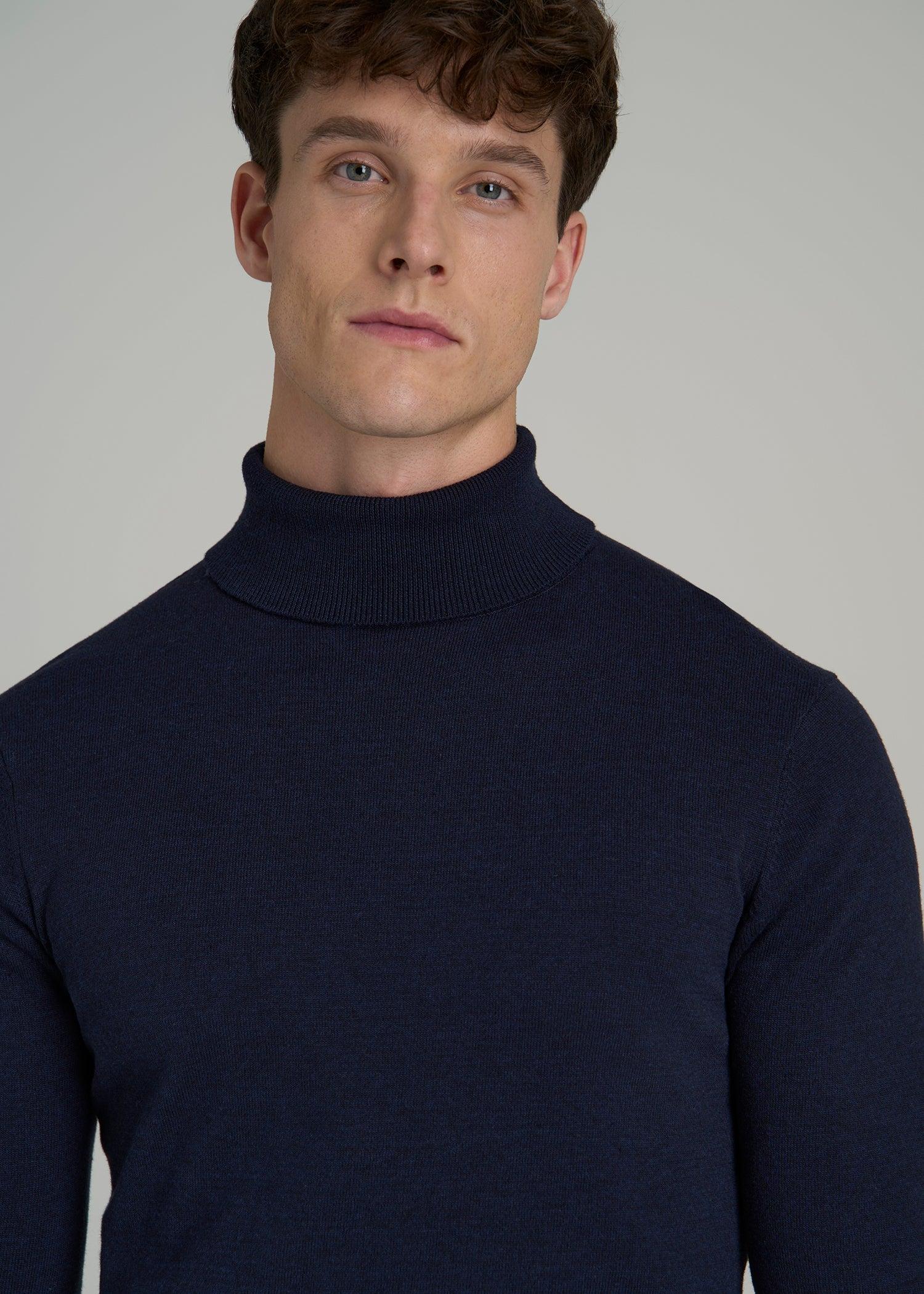 Turtleneck Sweater for Tall Men in Patriot Blue Male Product Image