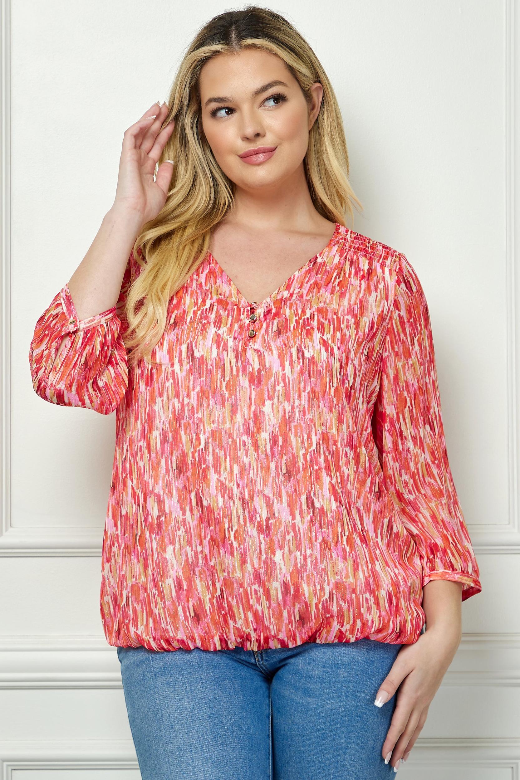 Sara Michelle 3/4 Bell Sleeve 2Fer Dress And Necklace - Plus Product Image