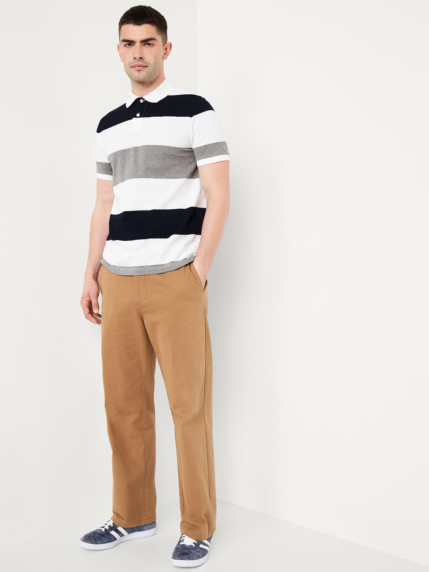 Classic Fit Striped Pique Polo Product Image