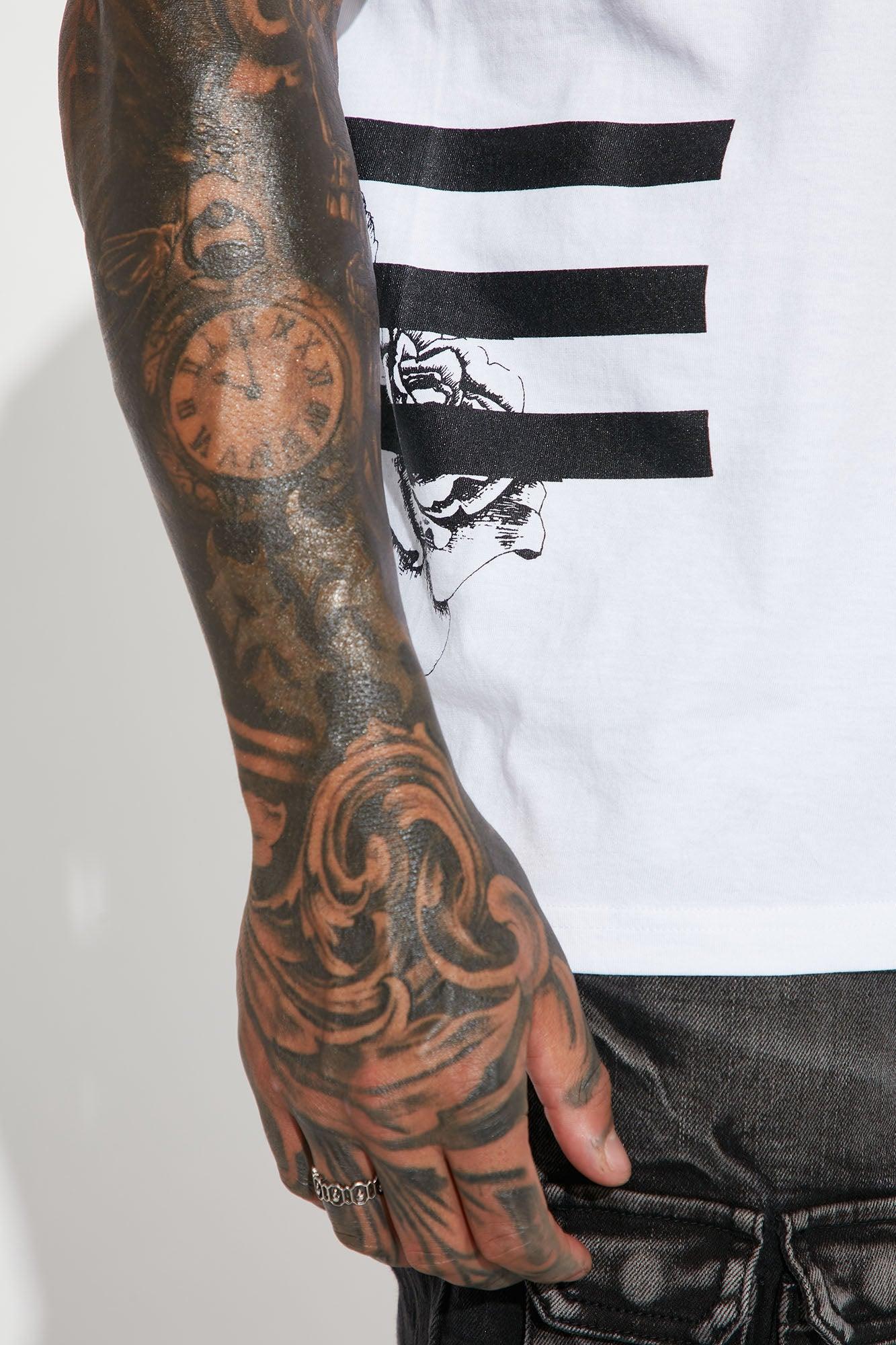 Black Roses Short Sleeve Tee - White Product Image