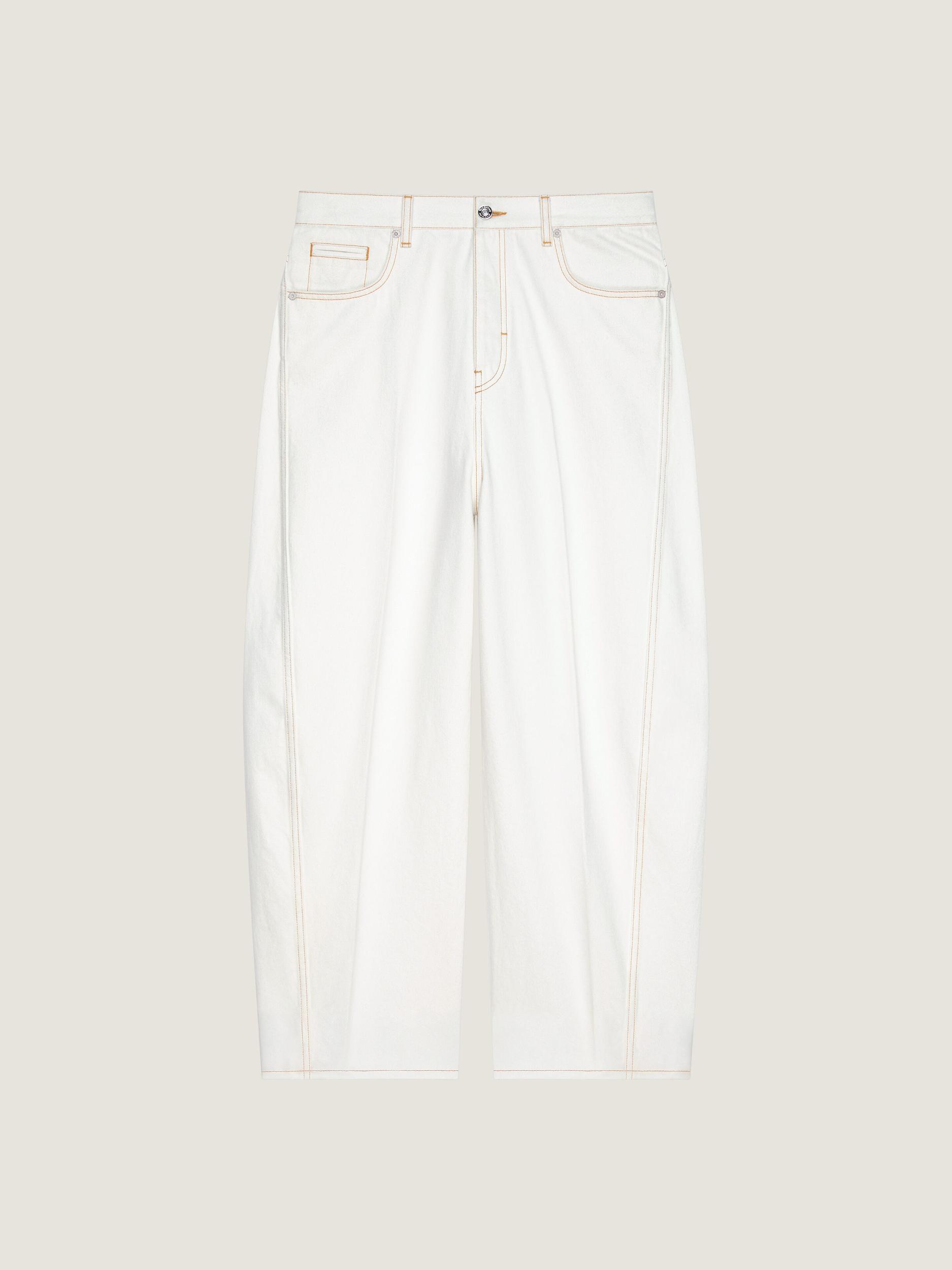 White Couture Seam jeans Product Image