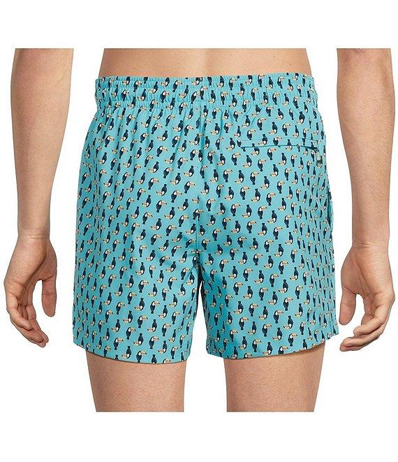 Caribbean Mini Toucan 5#double; Inseam Cabana Swim Trunks Product Image