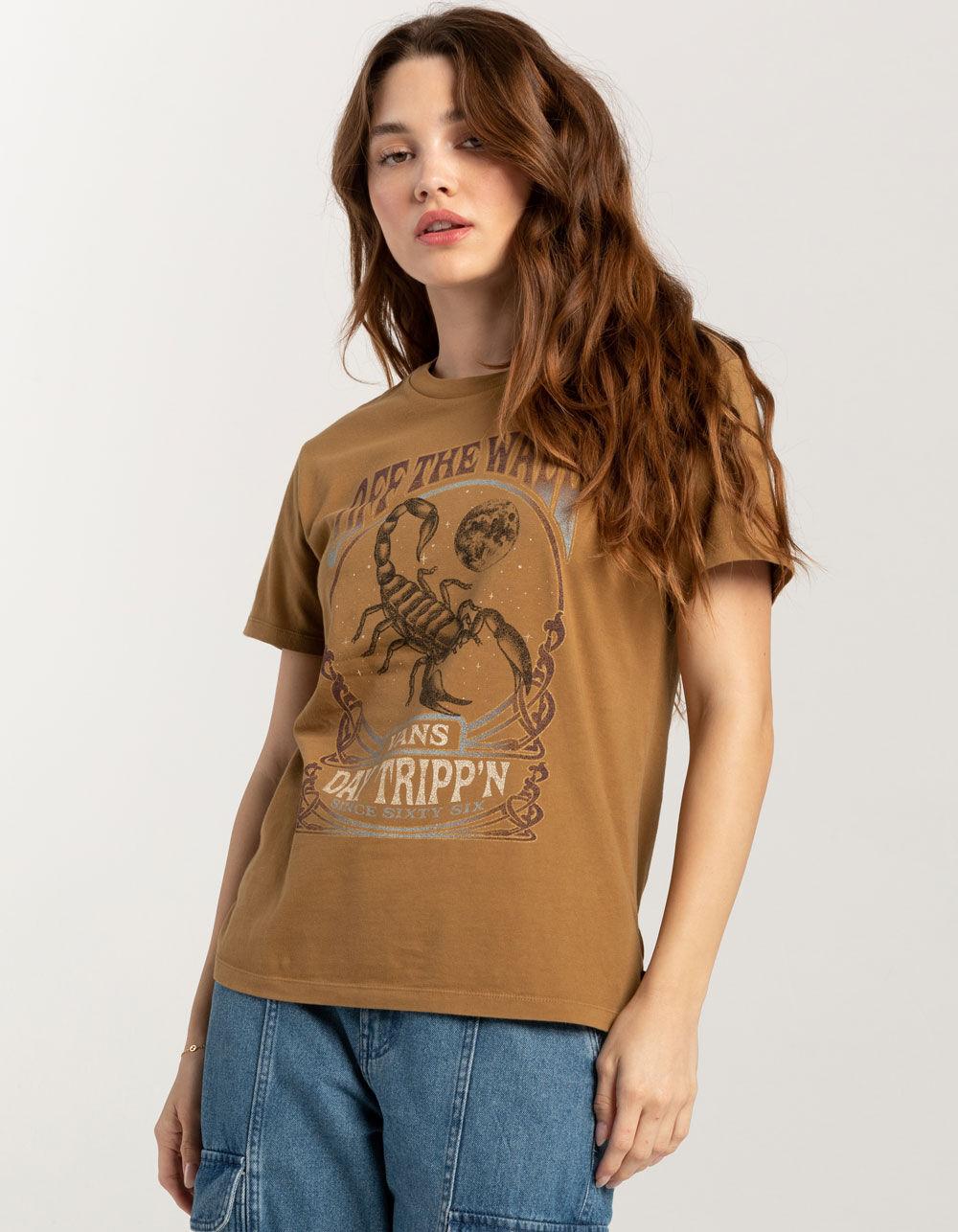 VANS Scorp Trip Womens Boyfriend Tee - BROWN Product Image